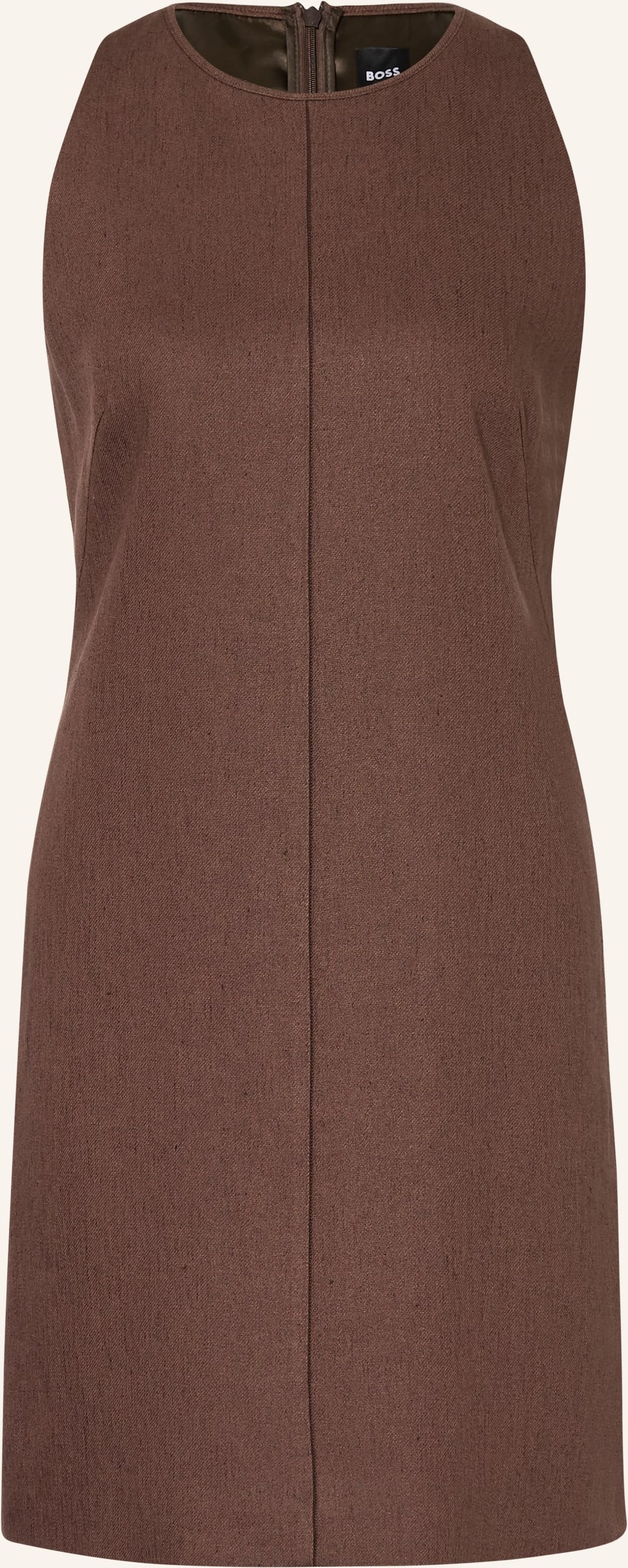 Boss Etuikleid Dinderal Mit Leinen braun