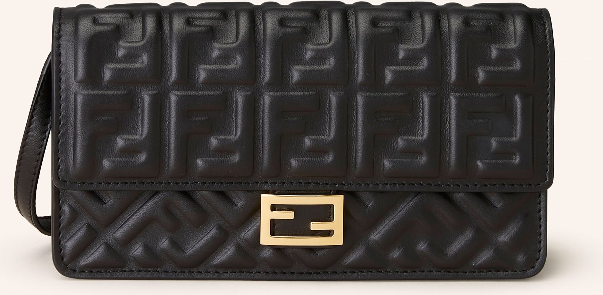 Fendi Geldbörse Baguette Zum Umhängen schwarz