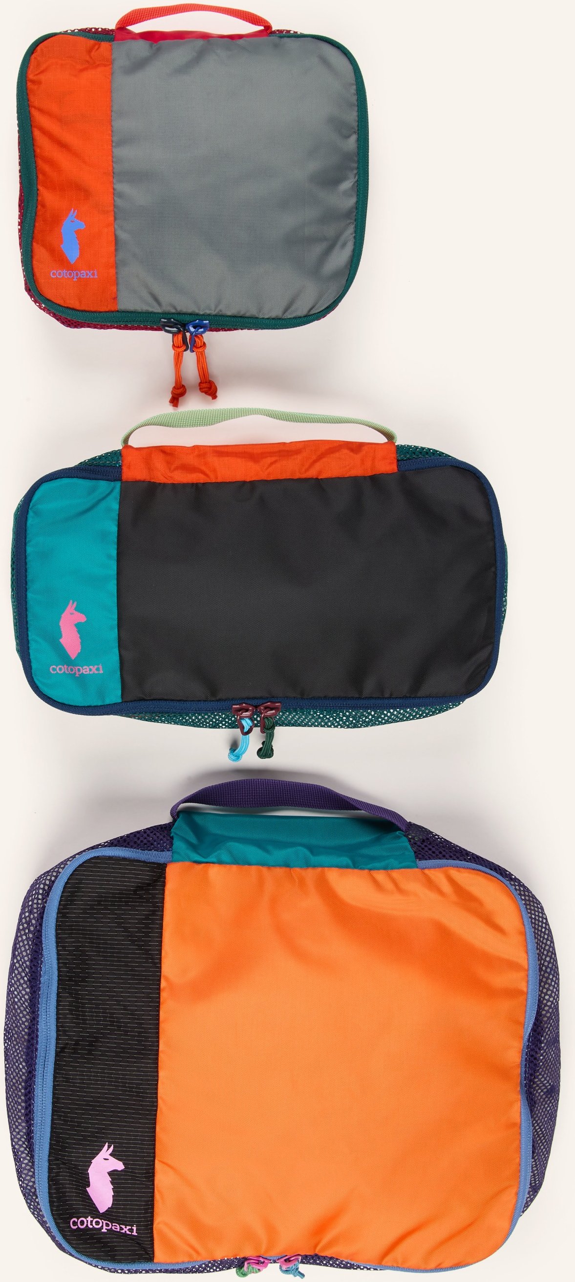 Cotopaxi 3er-Set Packhilfen Cubos Del Día orange