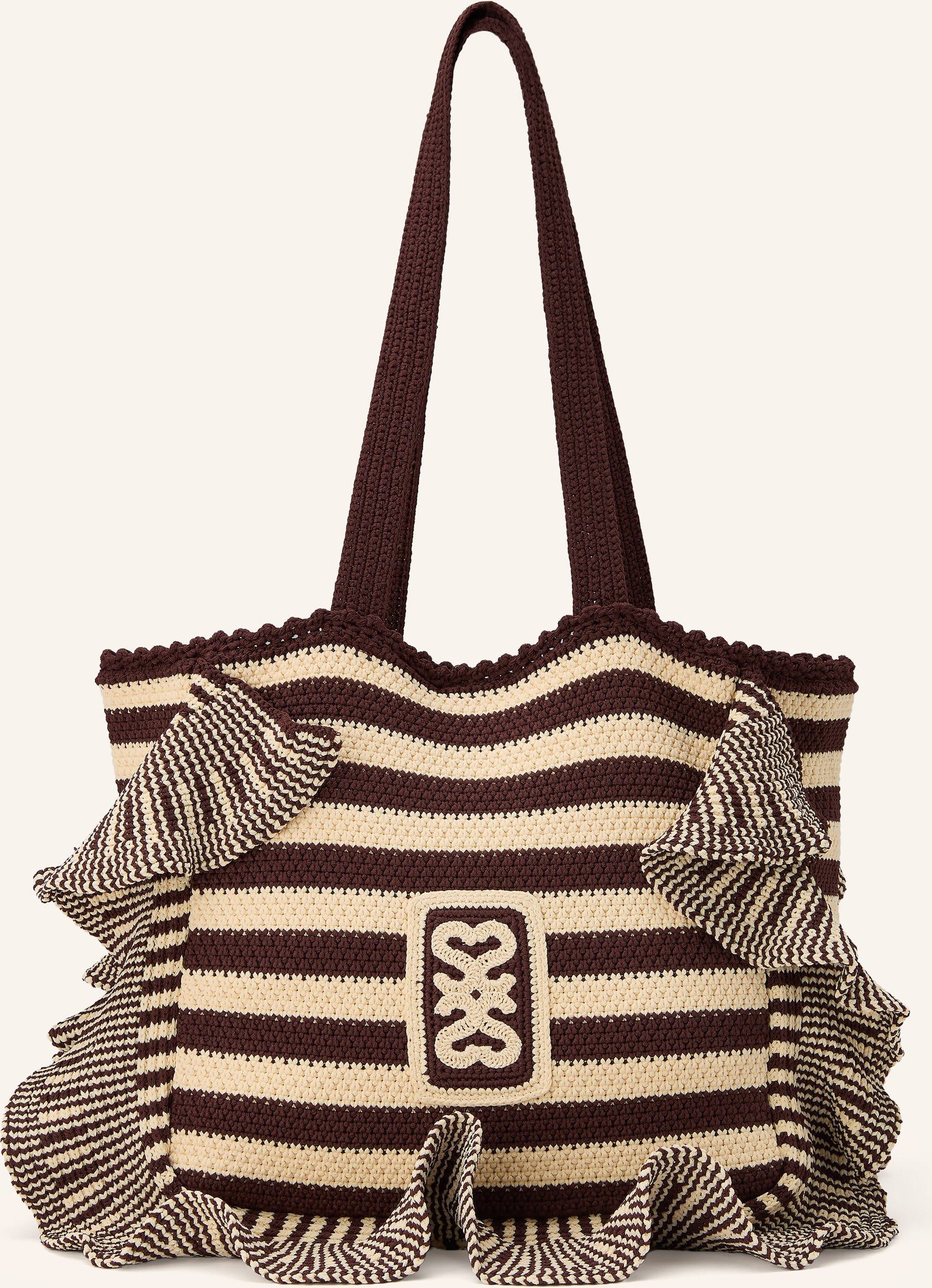 Sandro Shopper Mit Volants braun