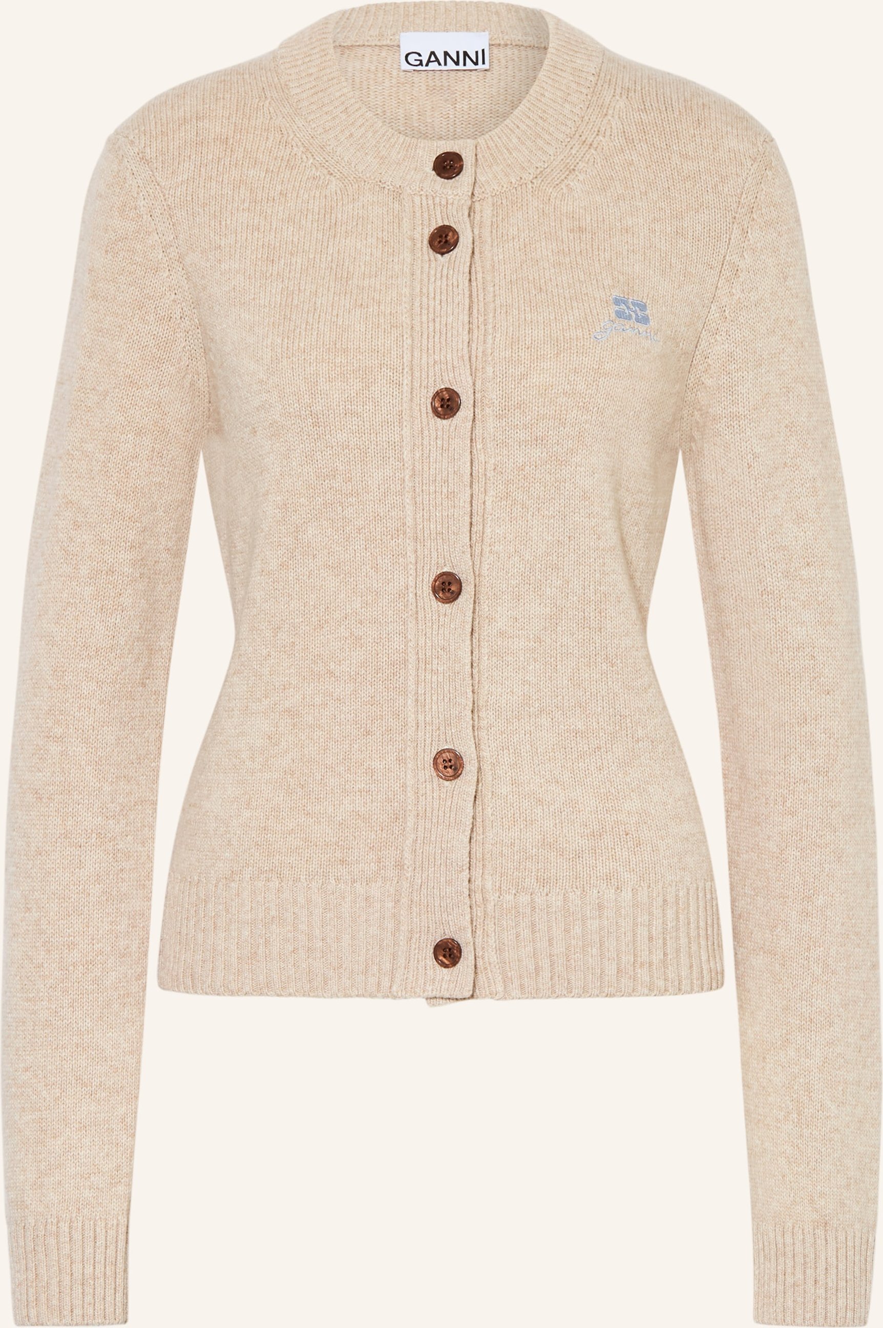 Ganni Strickjacke beige