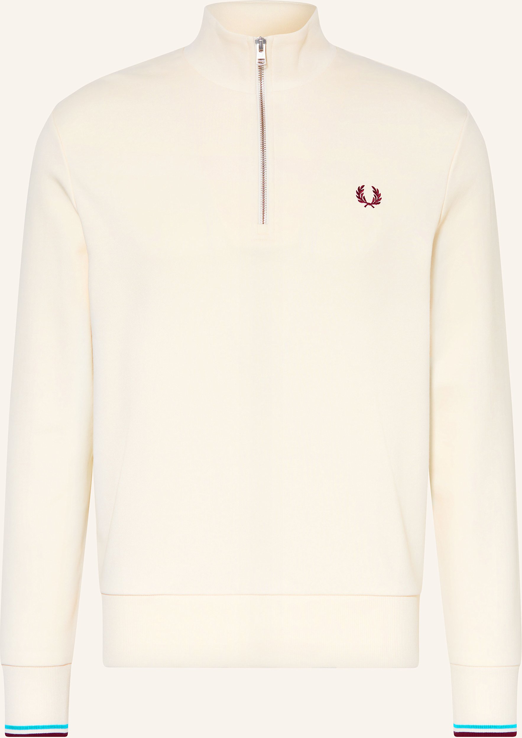 Thumbnail - Fred Perry Sweatjacke weiss