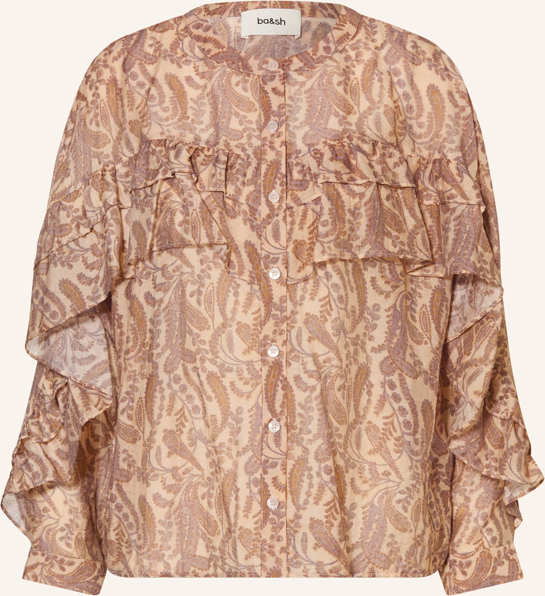 Ba&Sh Bluse Tunella Mit Rüschen beige