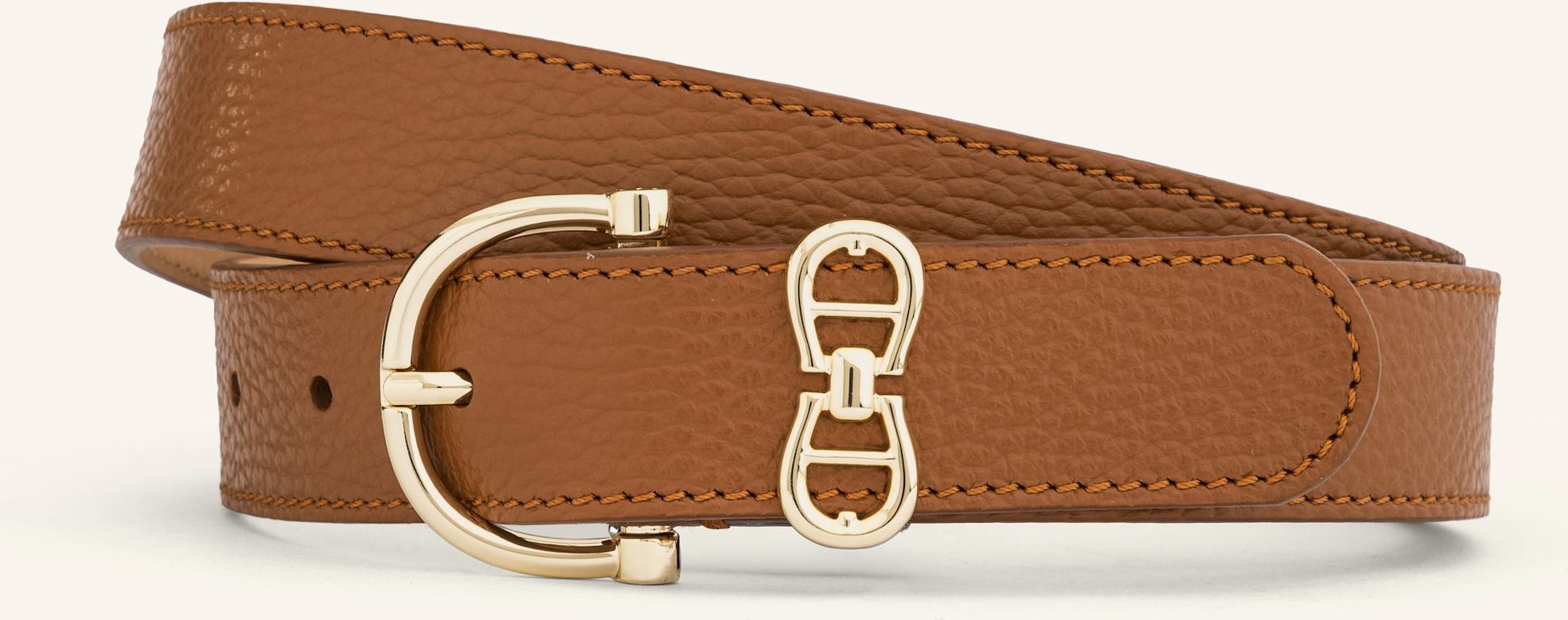 Aigner Ledergürtel Logo braun