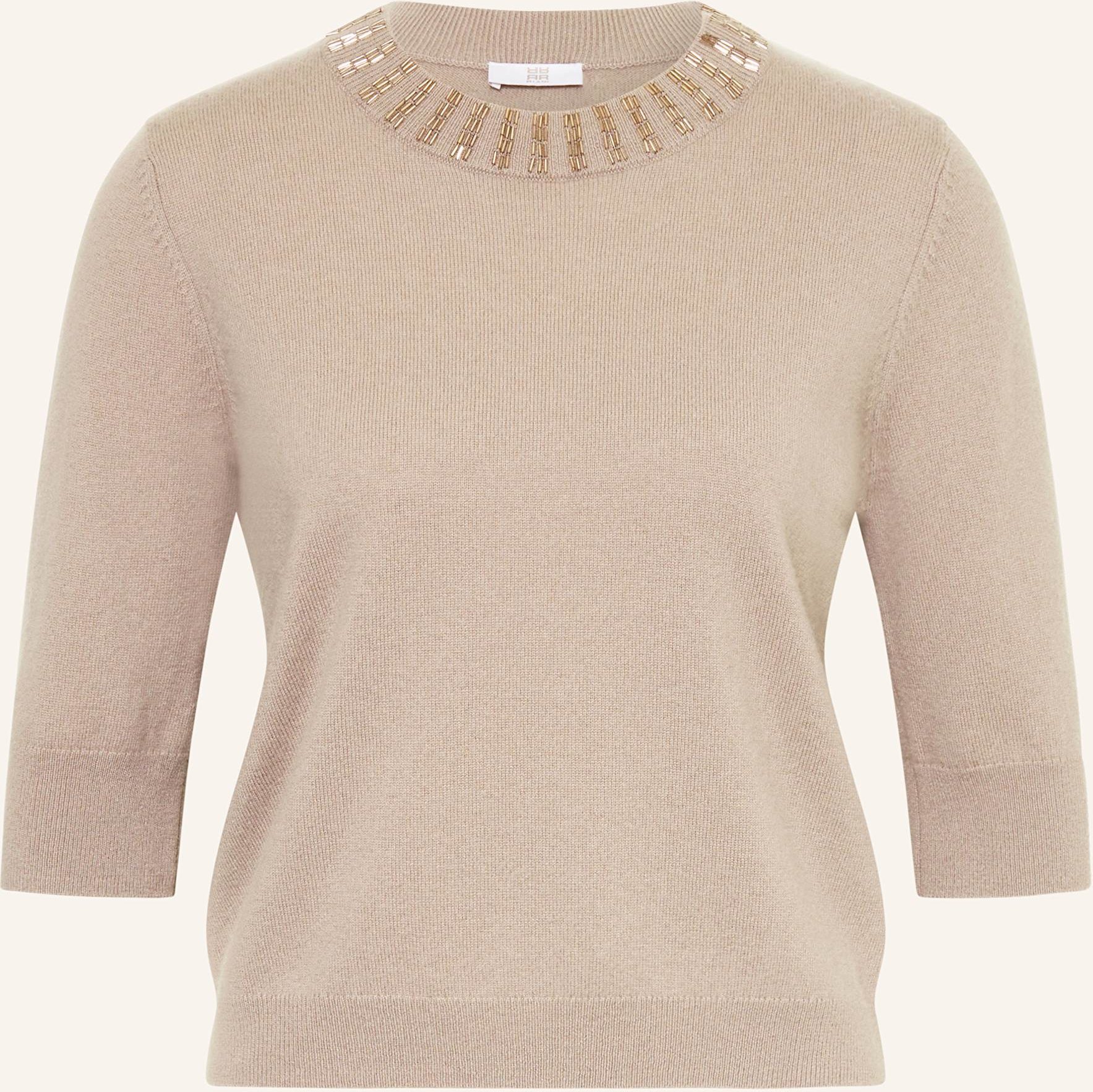 Riani Strickshirt Mit Cashmere Und Schmucksteinen beige