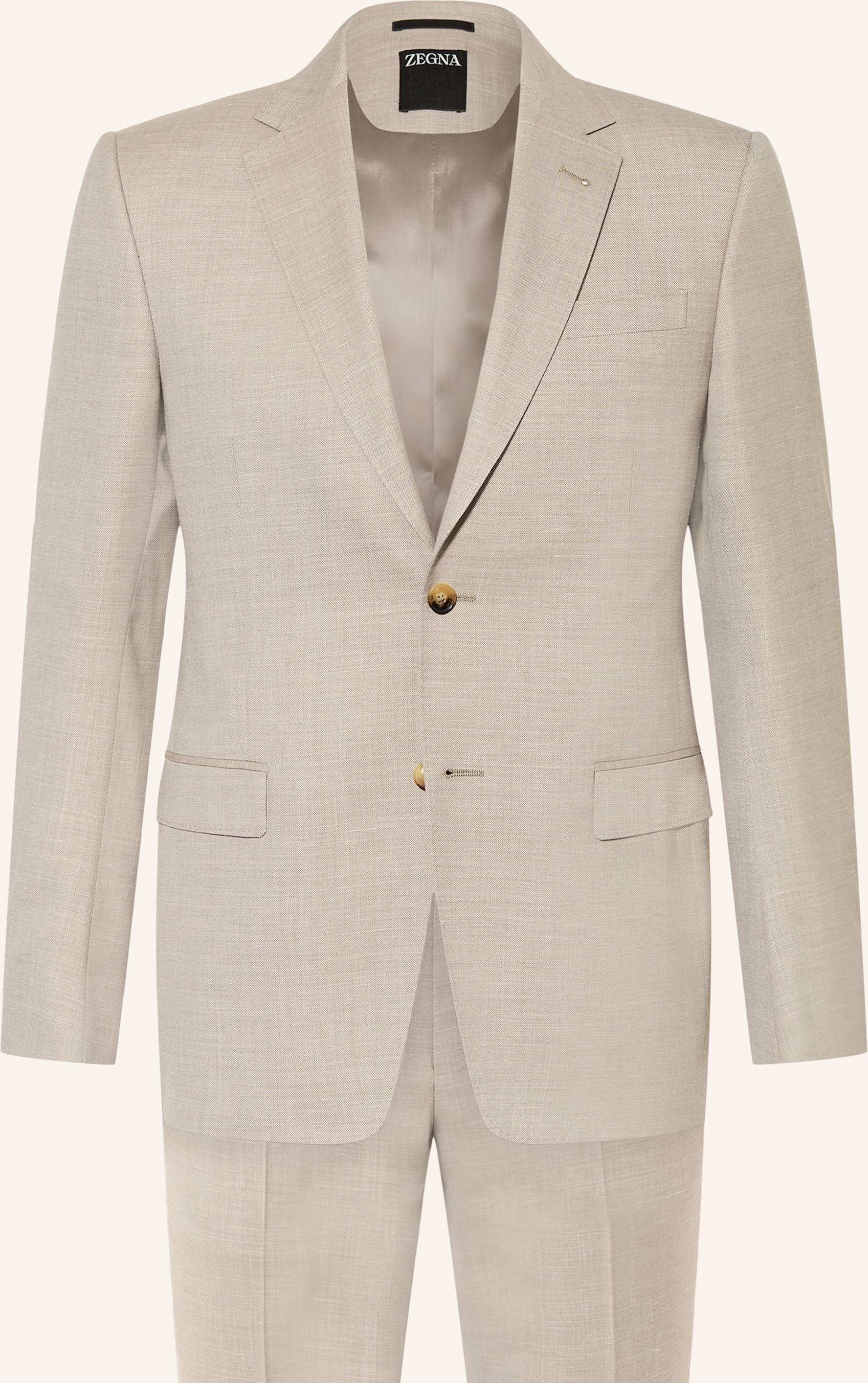 Zegna Anzug Drop 7 Extra Slim Fit beige