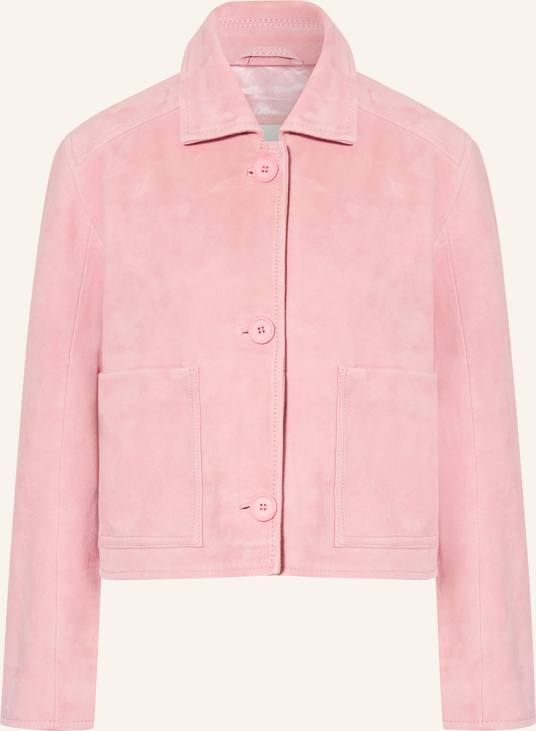 Herzens Lederjacke rosa