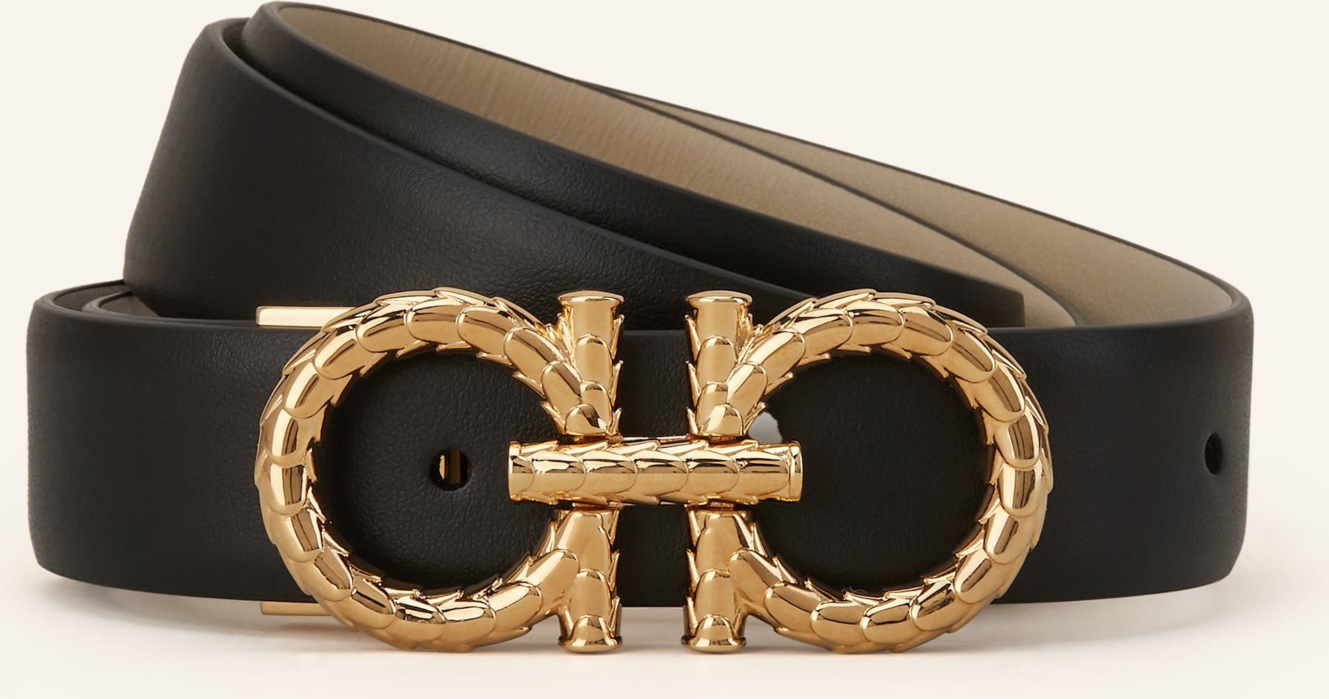 Ferragamo Ledergürtel schwarz