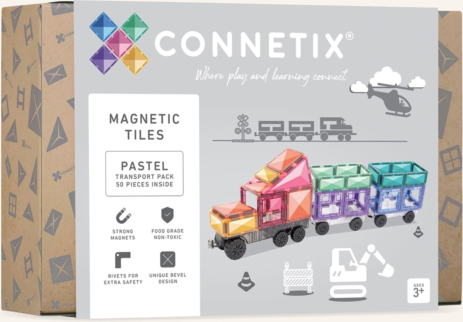 Thumbnail - Connetix Starter-Set Pastell rosa