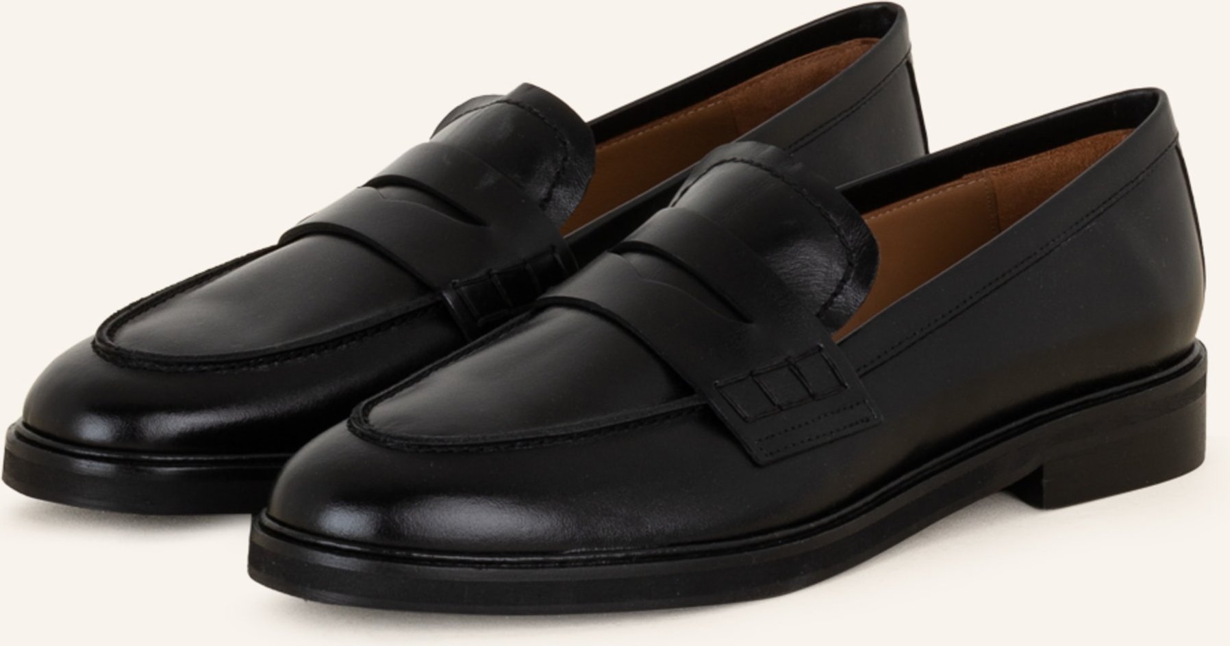 Flattered Penny-Loafer Sara schwarz
