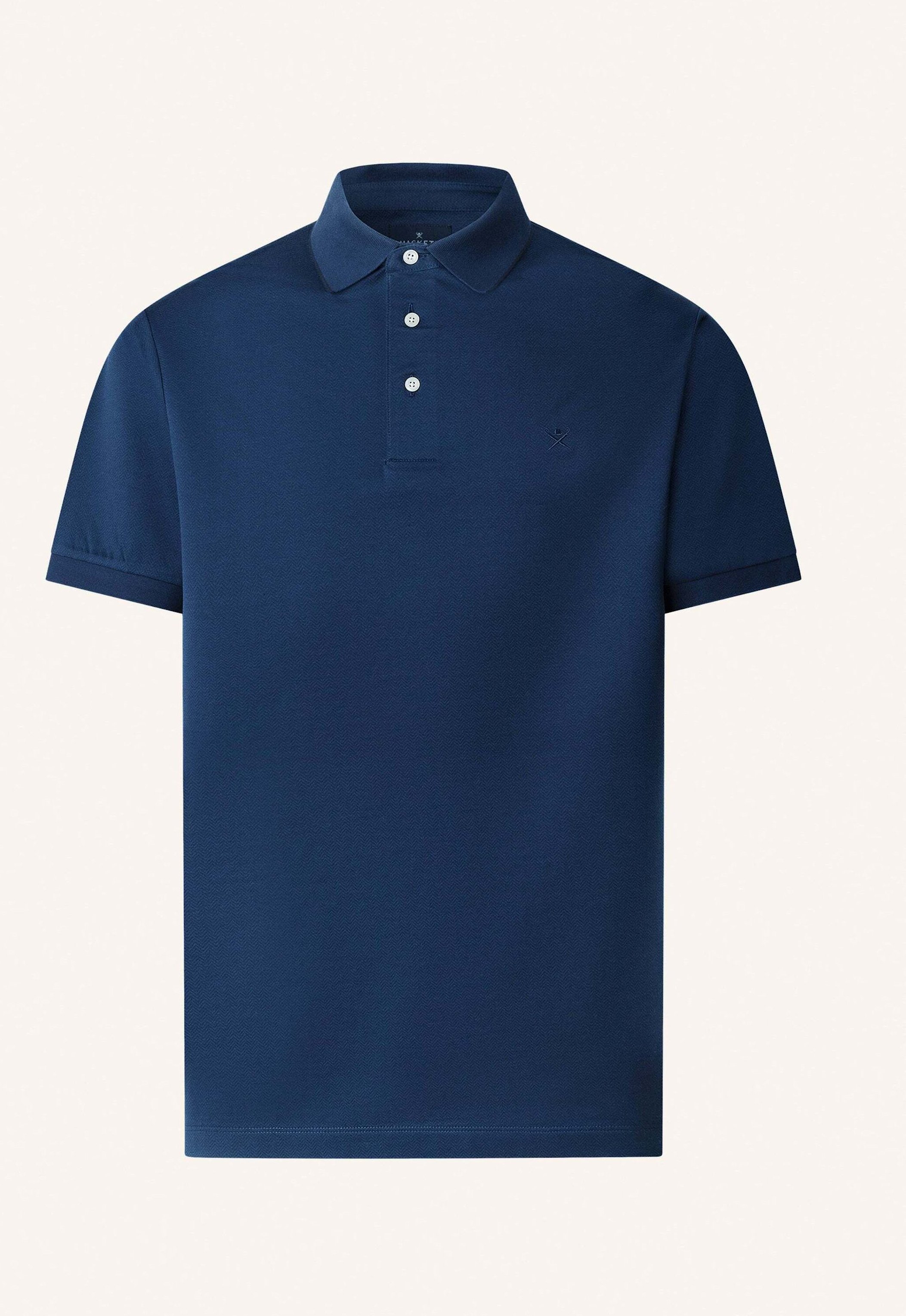 Thumbnail - Hackett London Poloshirt Hbone Jacq Jsy Ss blau