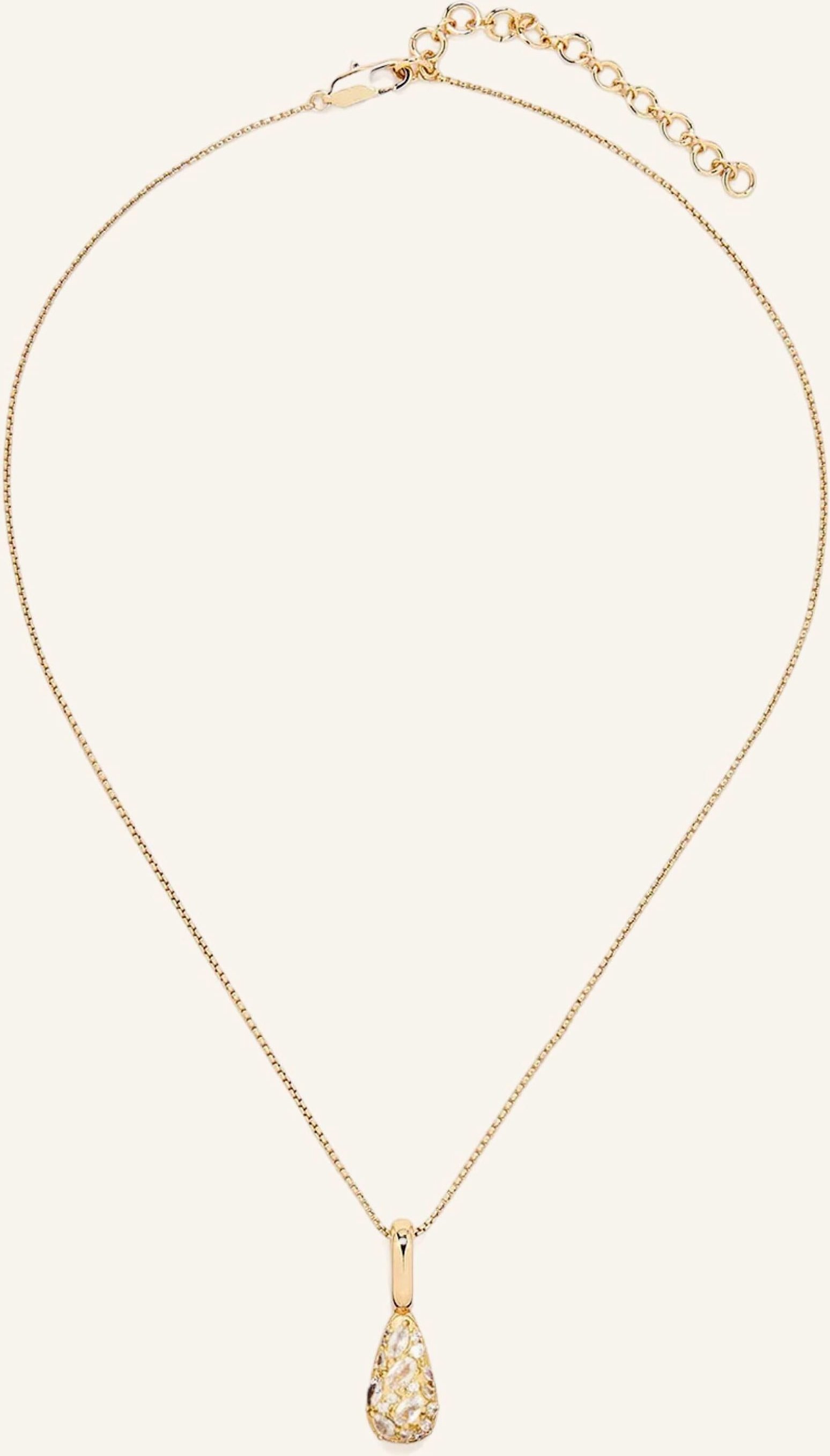 Yoj Halsketten Petra Pave Pendant Necklace By Glambou gold