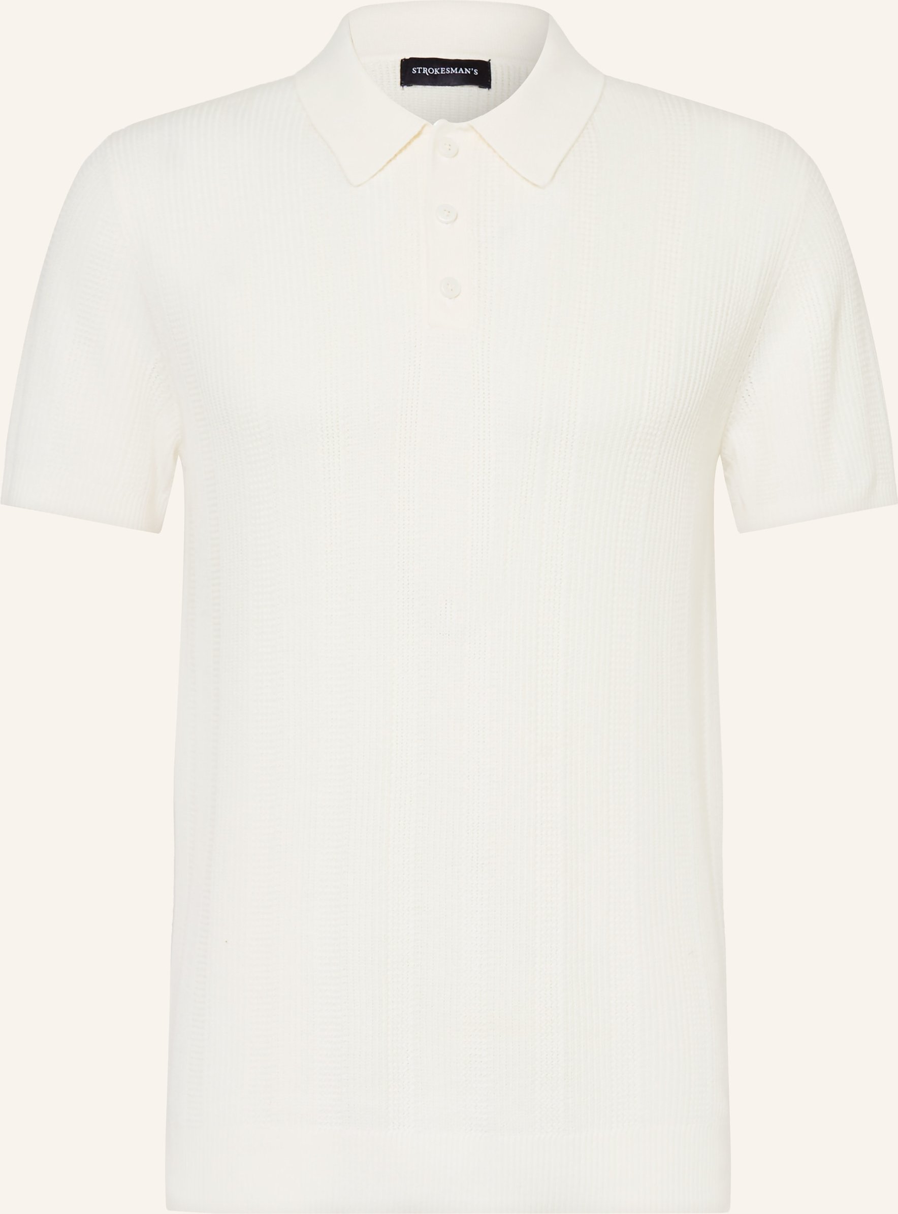 Strokesman's Strick-Poloshirt weiss