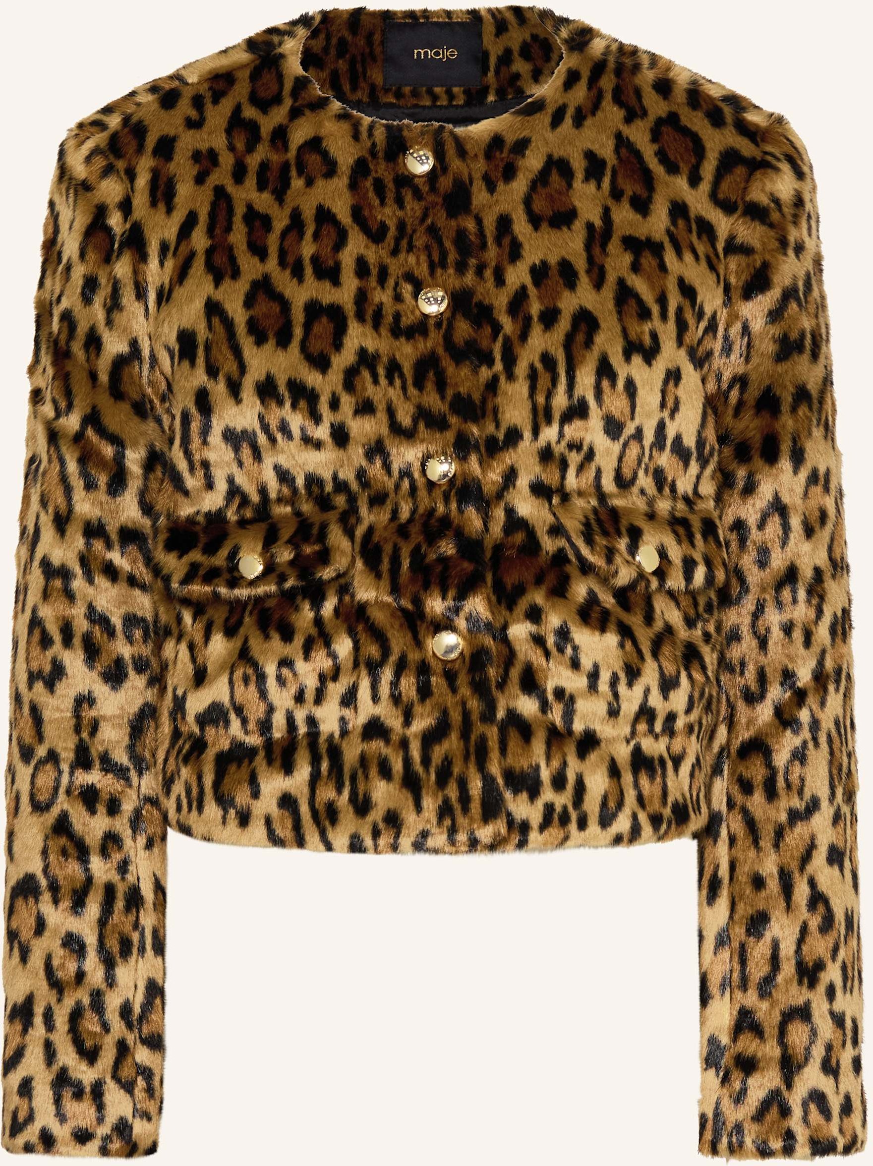 Maje Kunstfell-Jacke braun