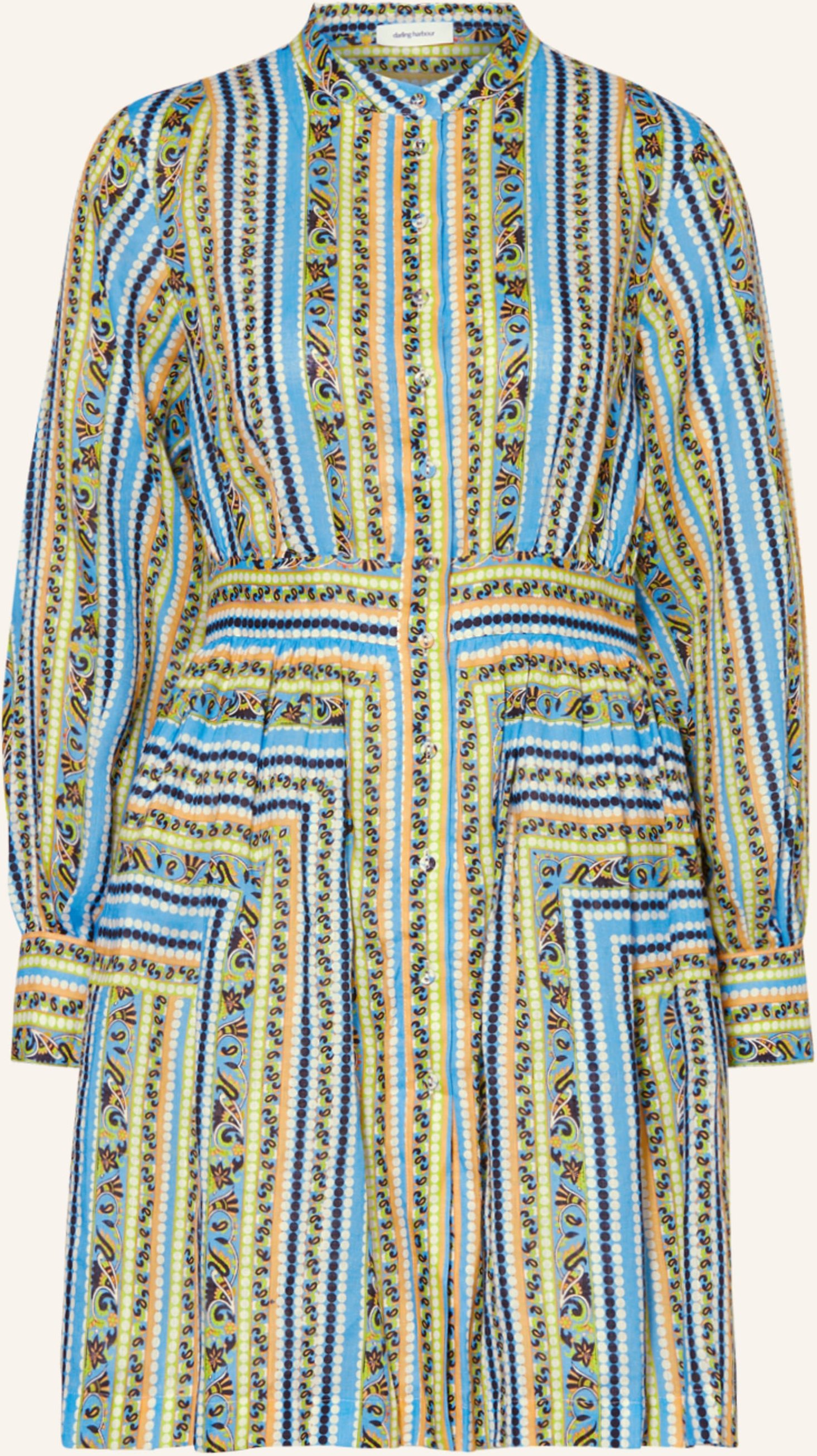 Mrs & Hugs Hemdblusenkleid Aus Leinen blau