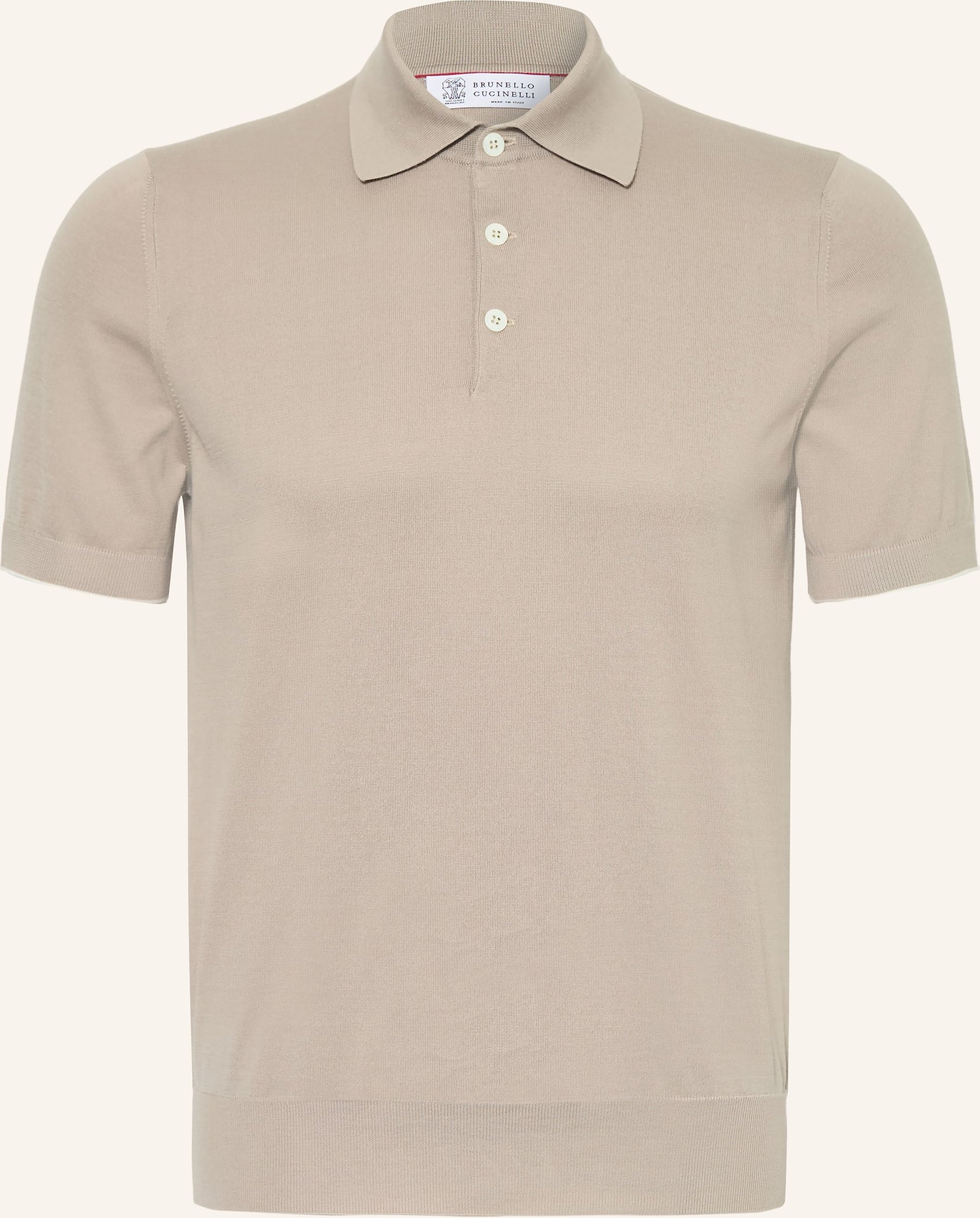 Brunello Cucinelli Jersey-Poloshirt beige