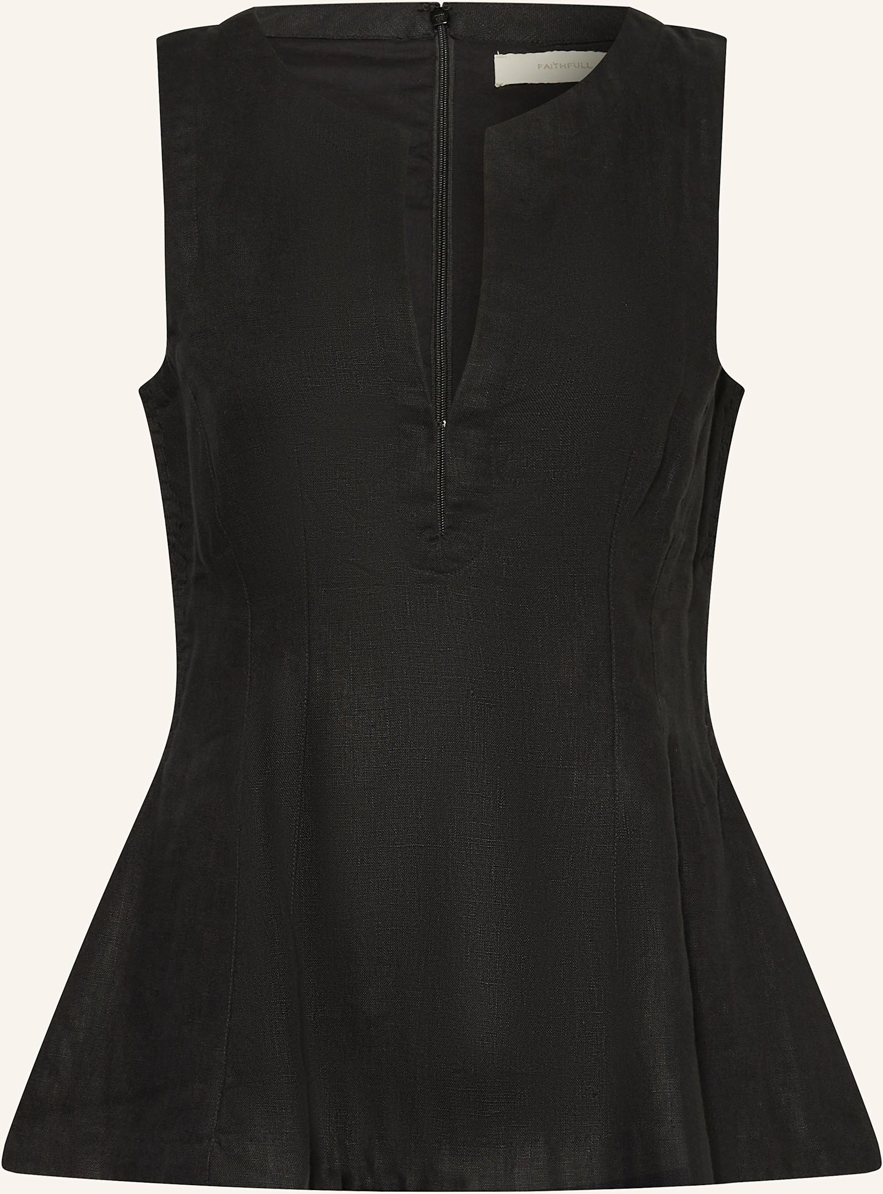 Faithfull The Brand Leinentop Melia schwarz