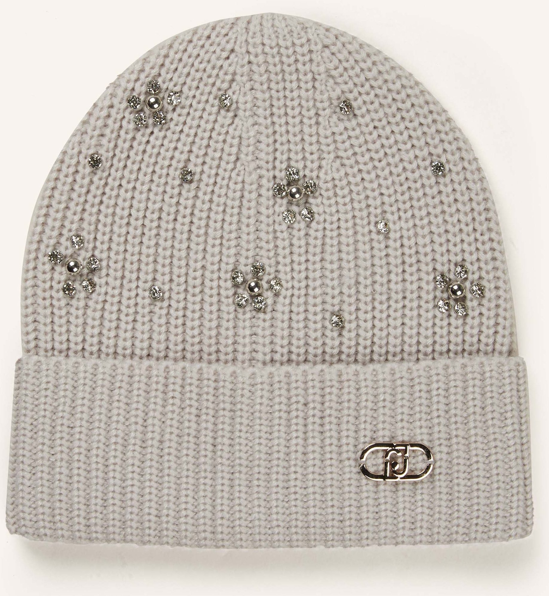 Liu Jo Mütze Mit Schmucksteinen grau