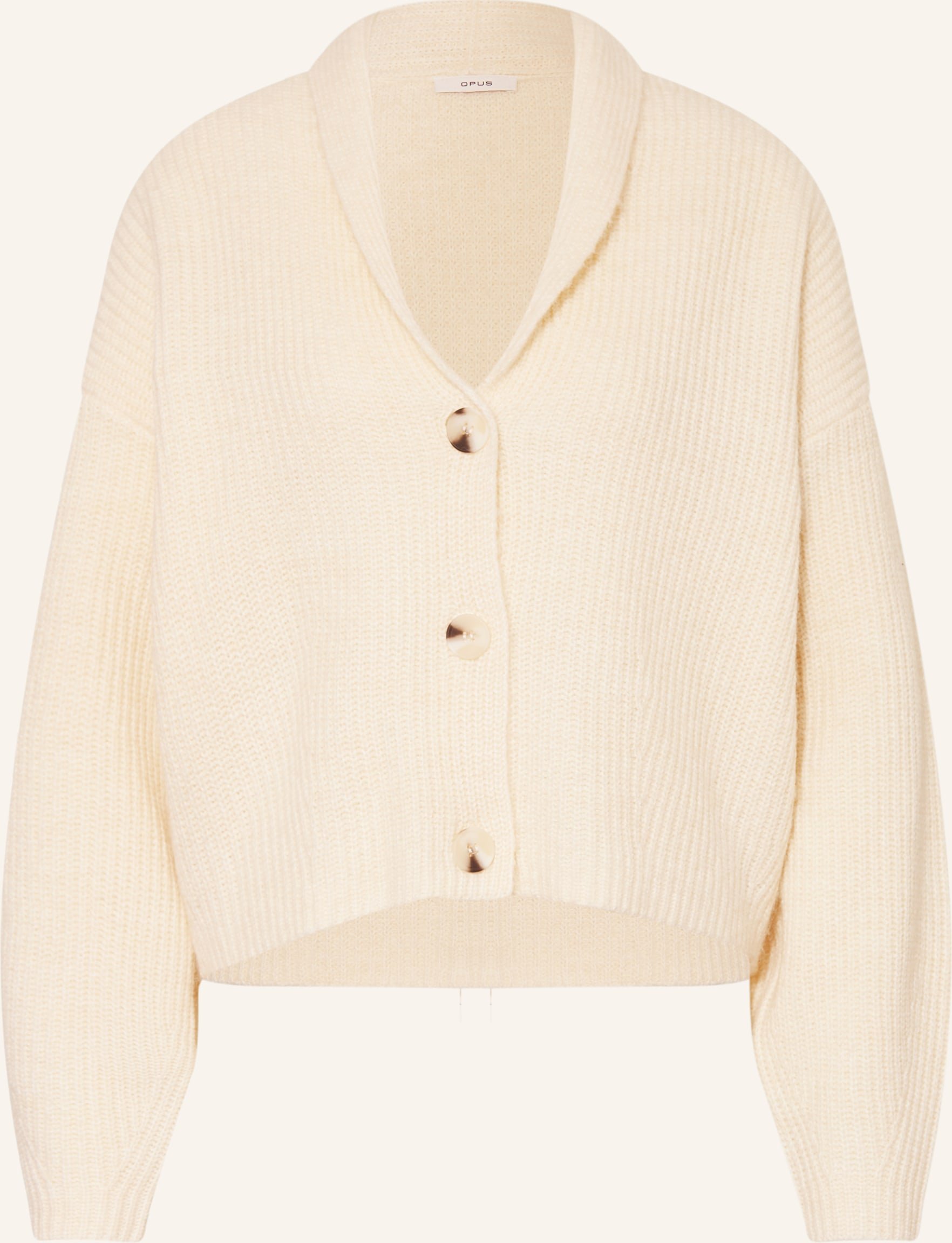 Opus Strickjacke Dusena weiss