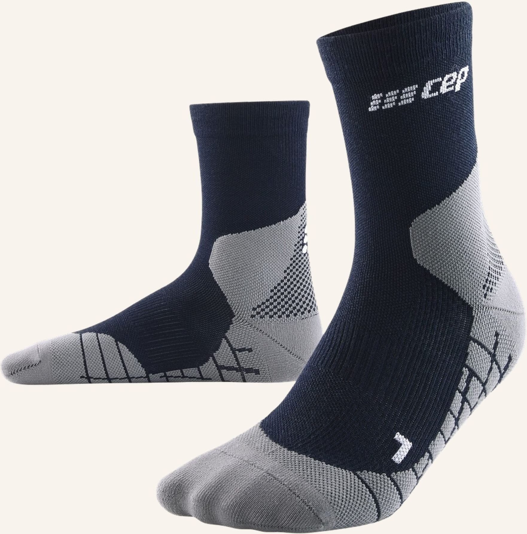 Cep Trekking-Socken Light Merino Mid Cut  Mit Kompression blau