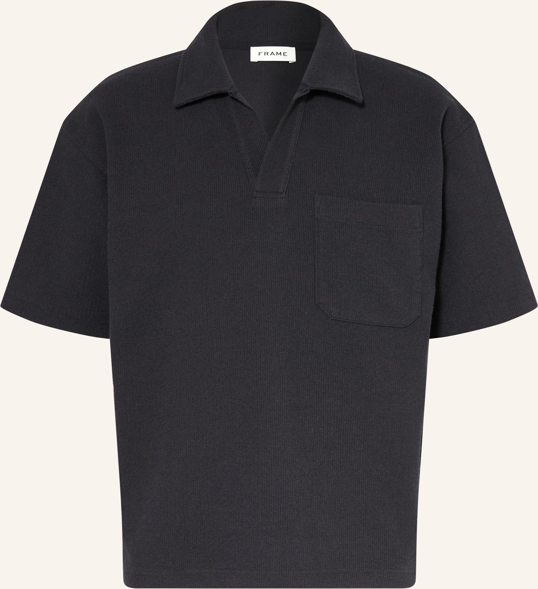 Frame Frottee-Poloshirt blau