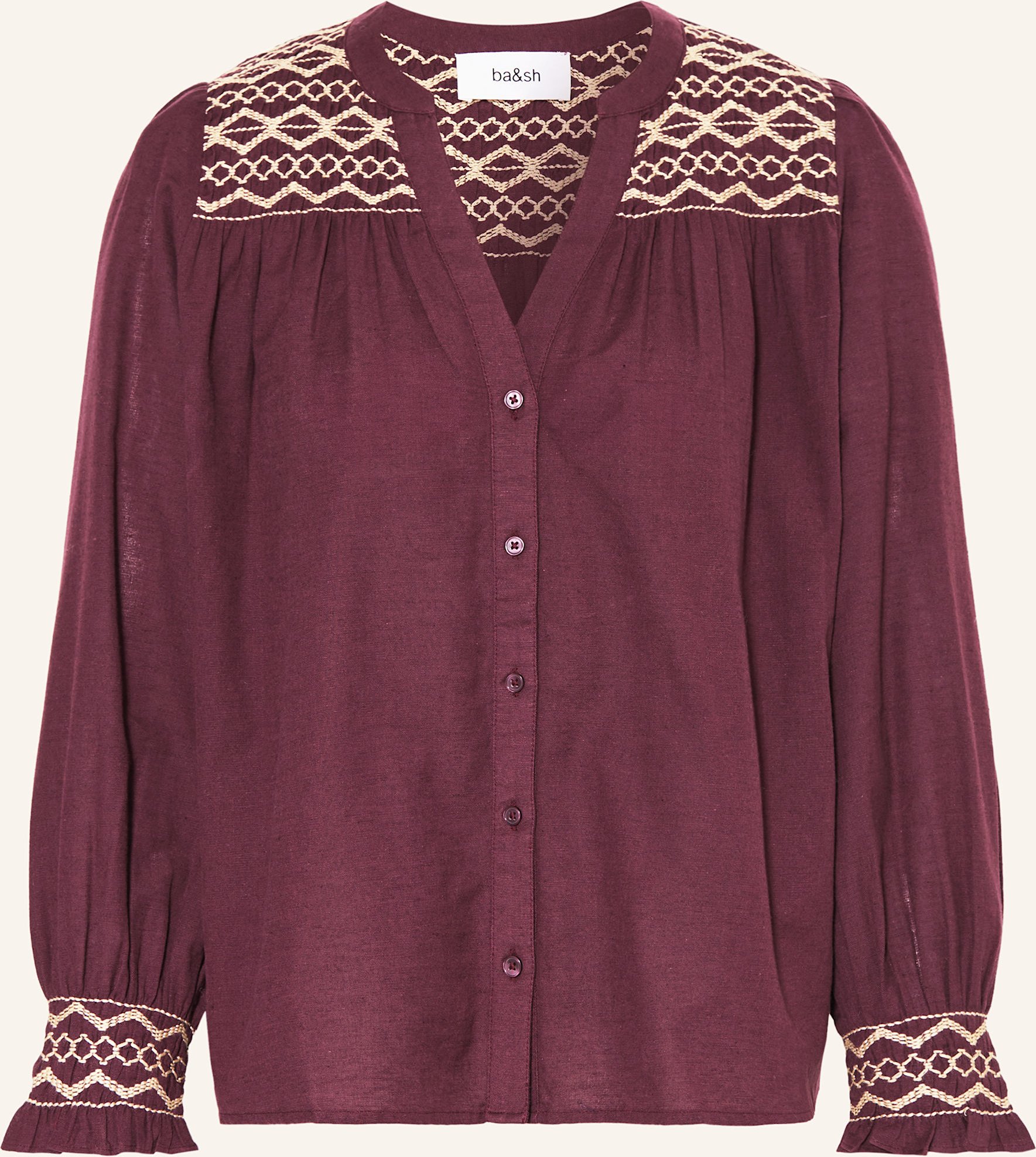 Thumbnail - Ba&Sh Bluse Samantha Mit Stickereien rot