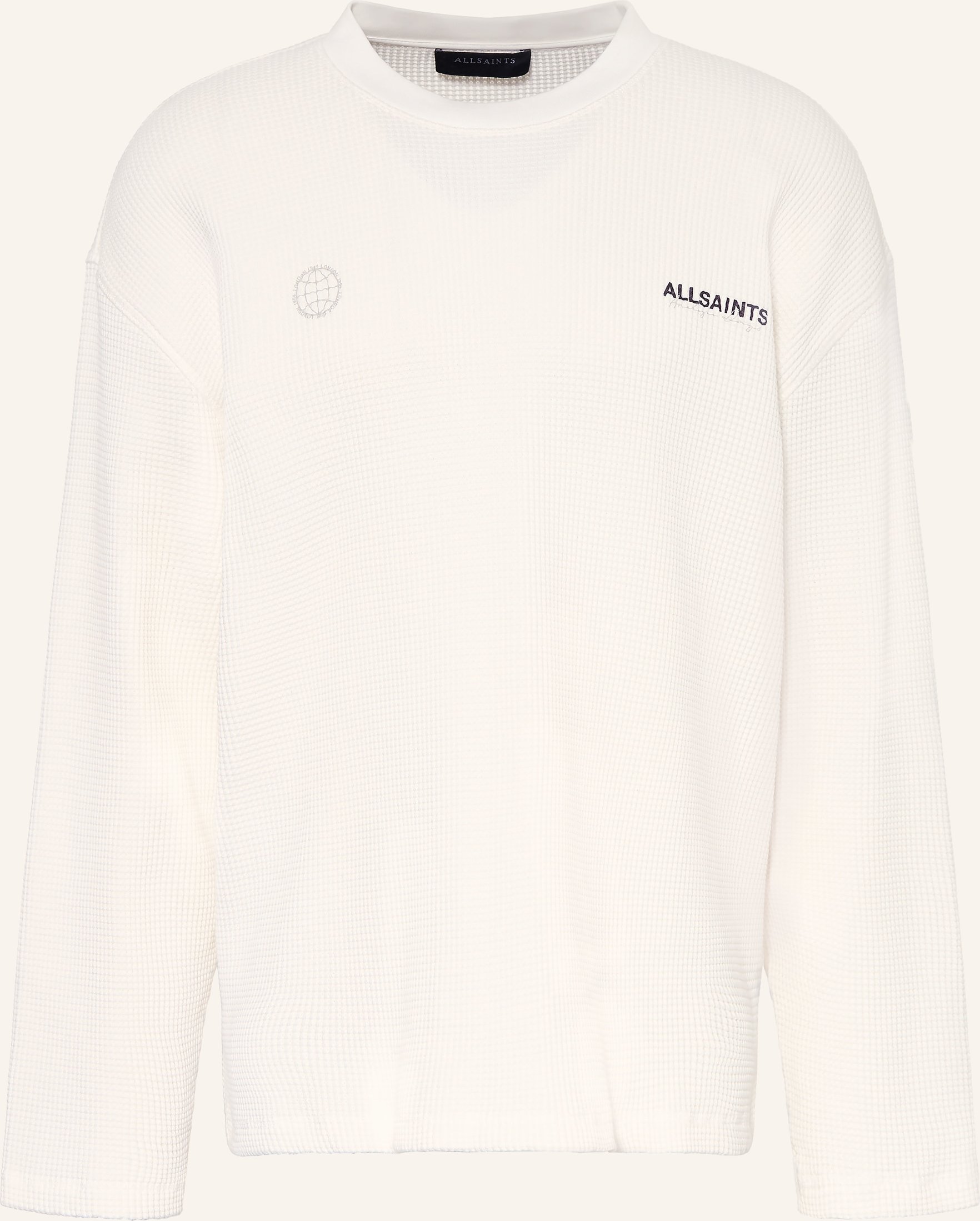 Allsaints Oversized-Pullover Emblem weiss