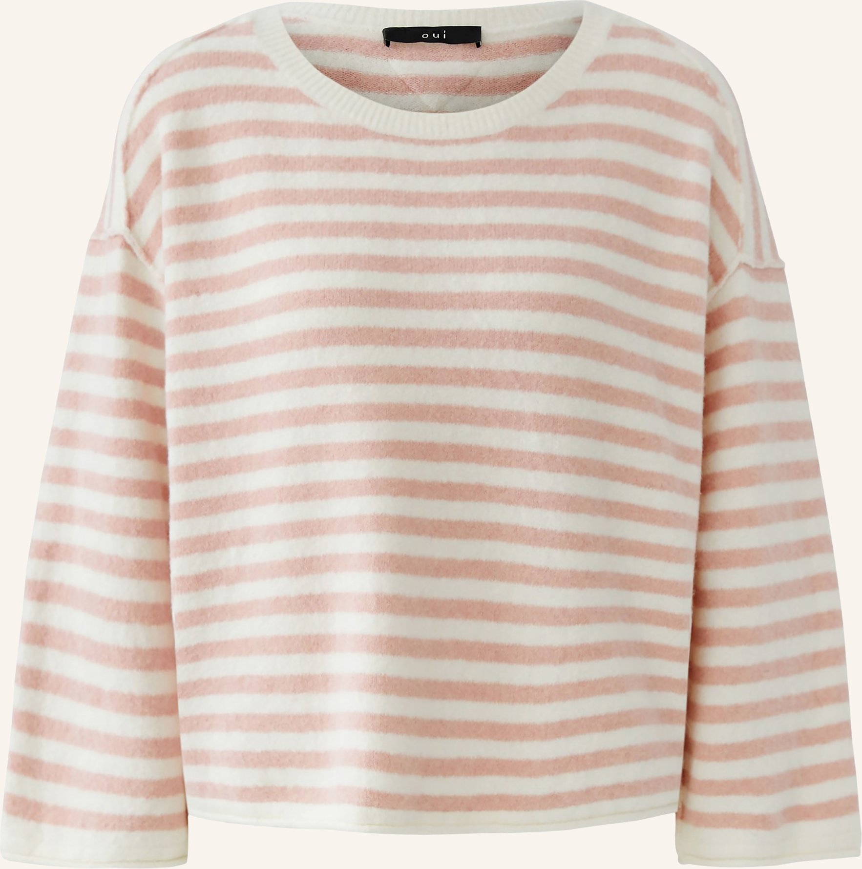 Oui Pullover Mit 3/4-Arm weiss