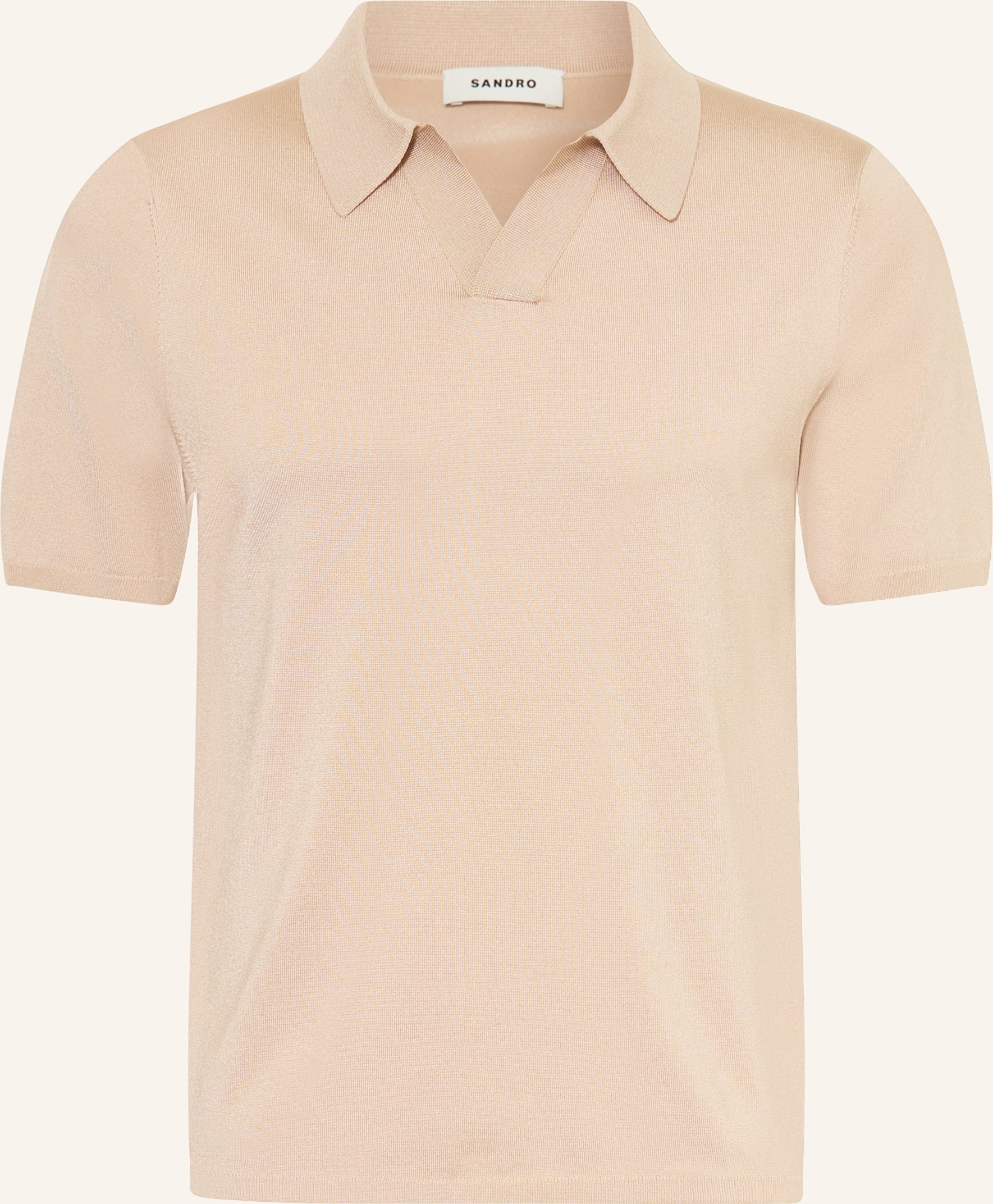 Sandro Strick-Poloshirt beige