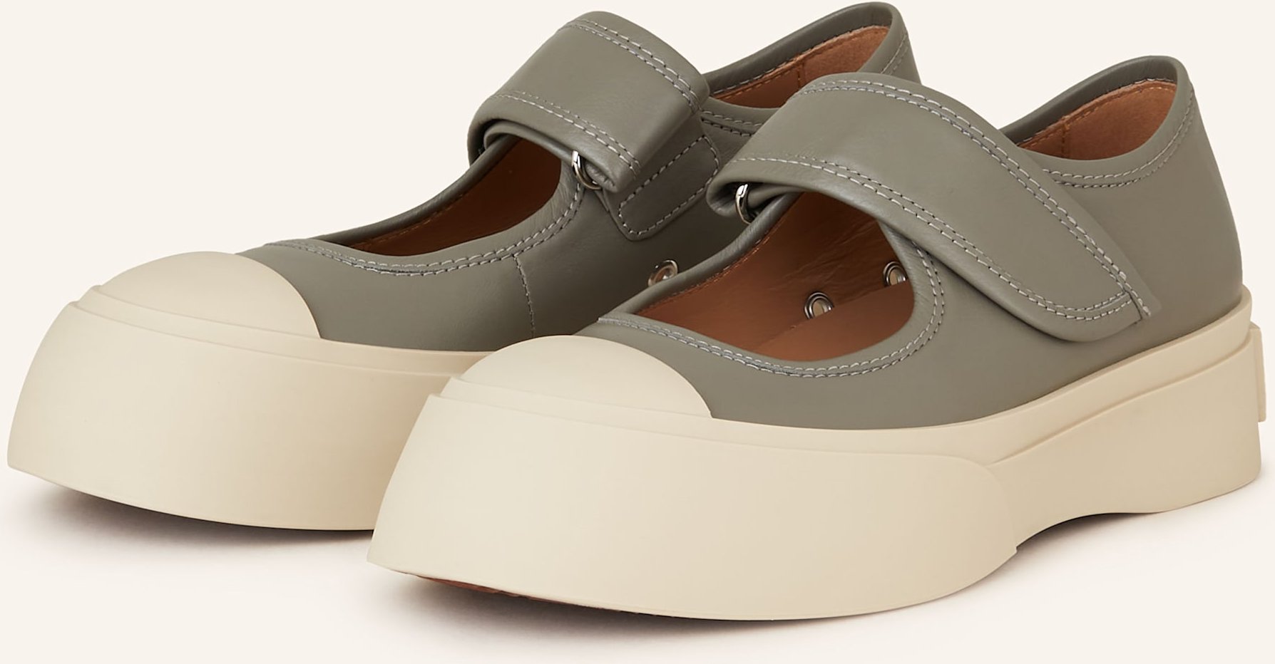 Marni Plateau-Ballerinas grau