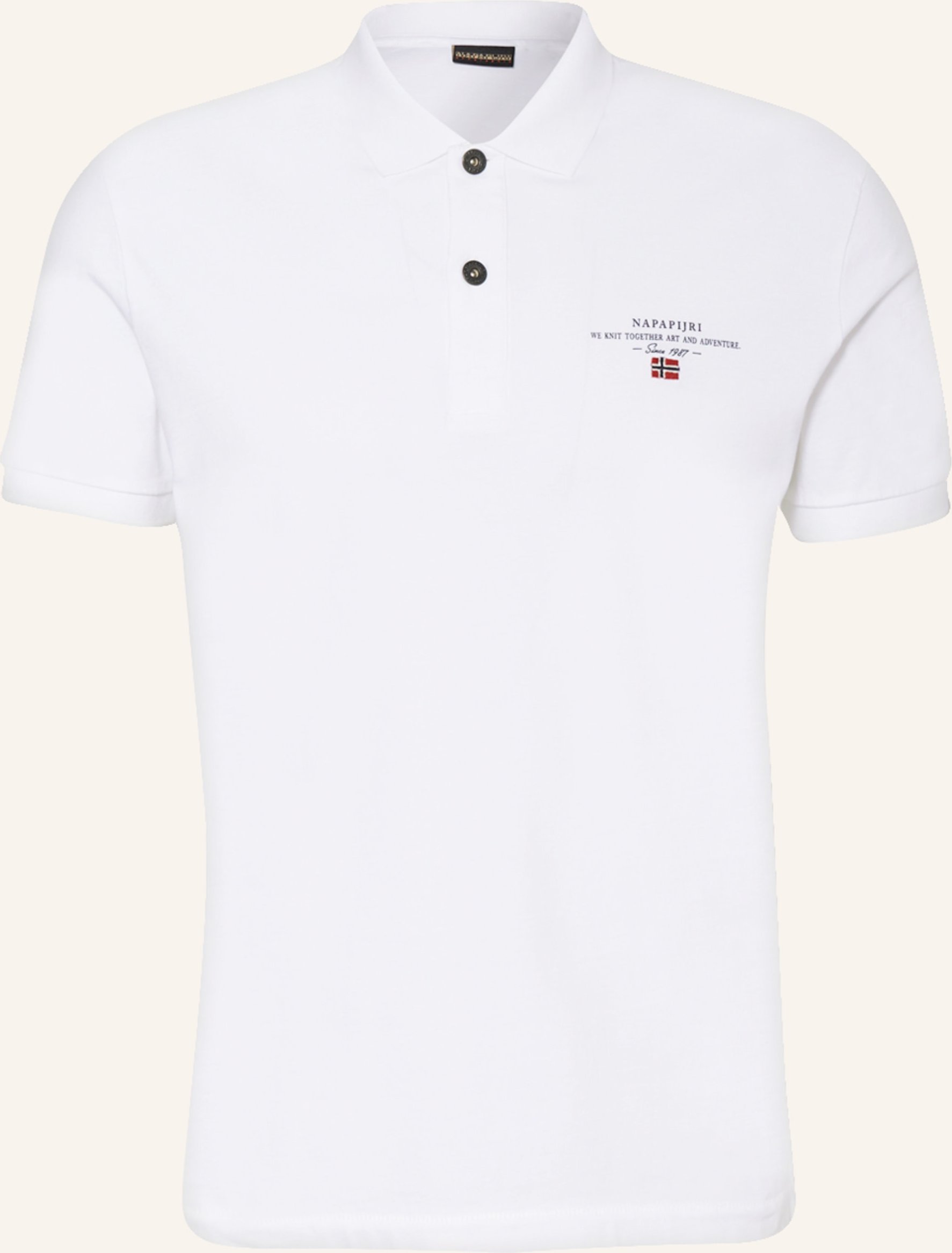 Napapijri Jersey-Poloshirt Elbas Regula Fit weiss