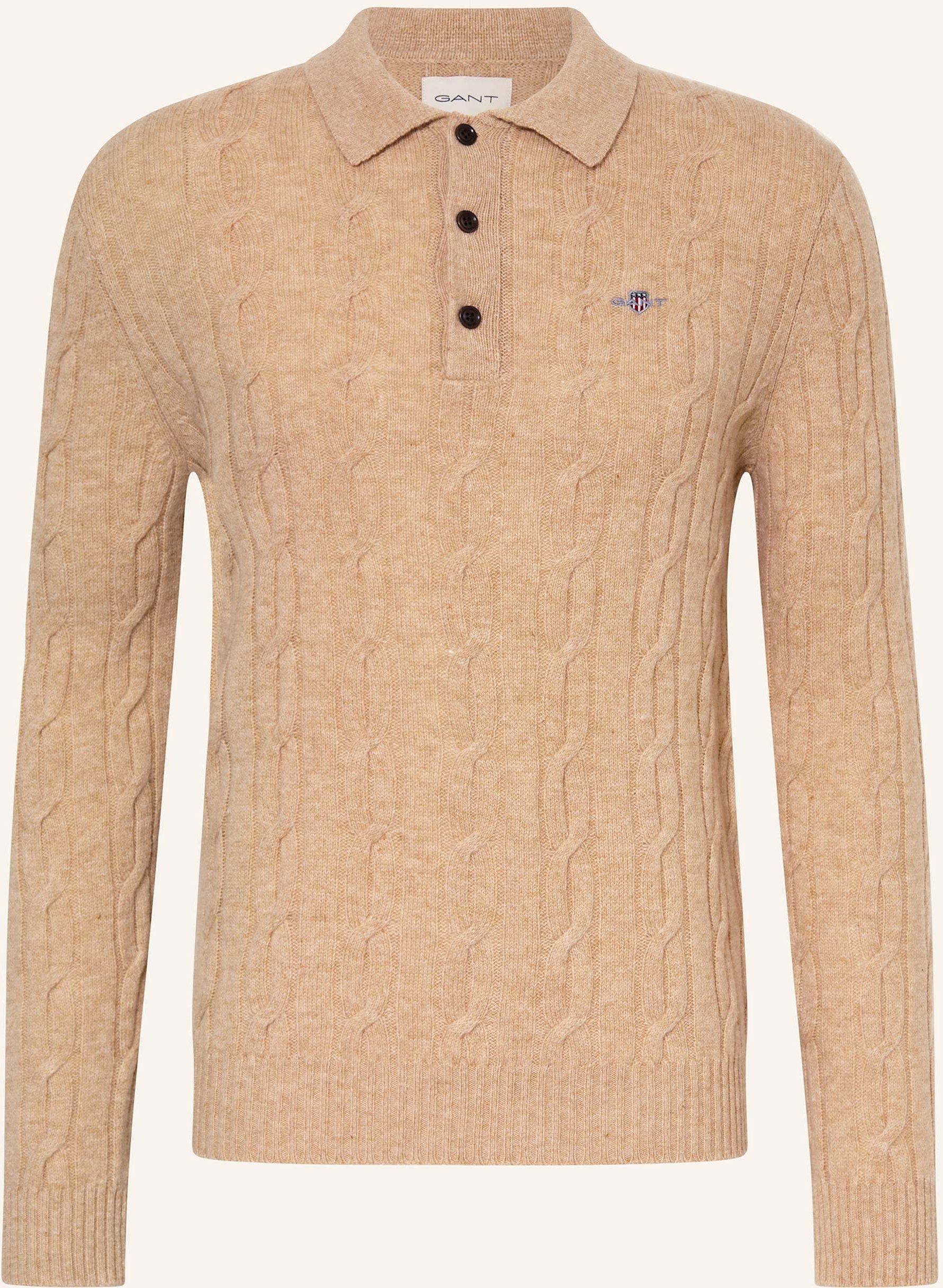 Gant Strick-Poloshirt beige