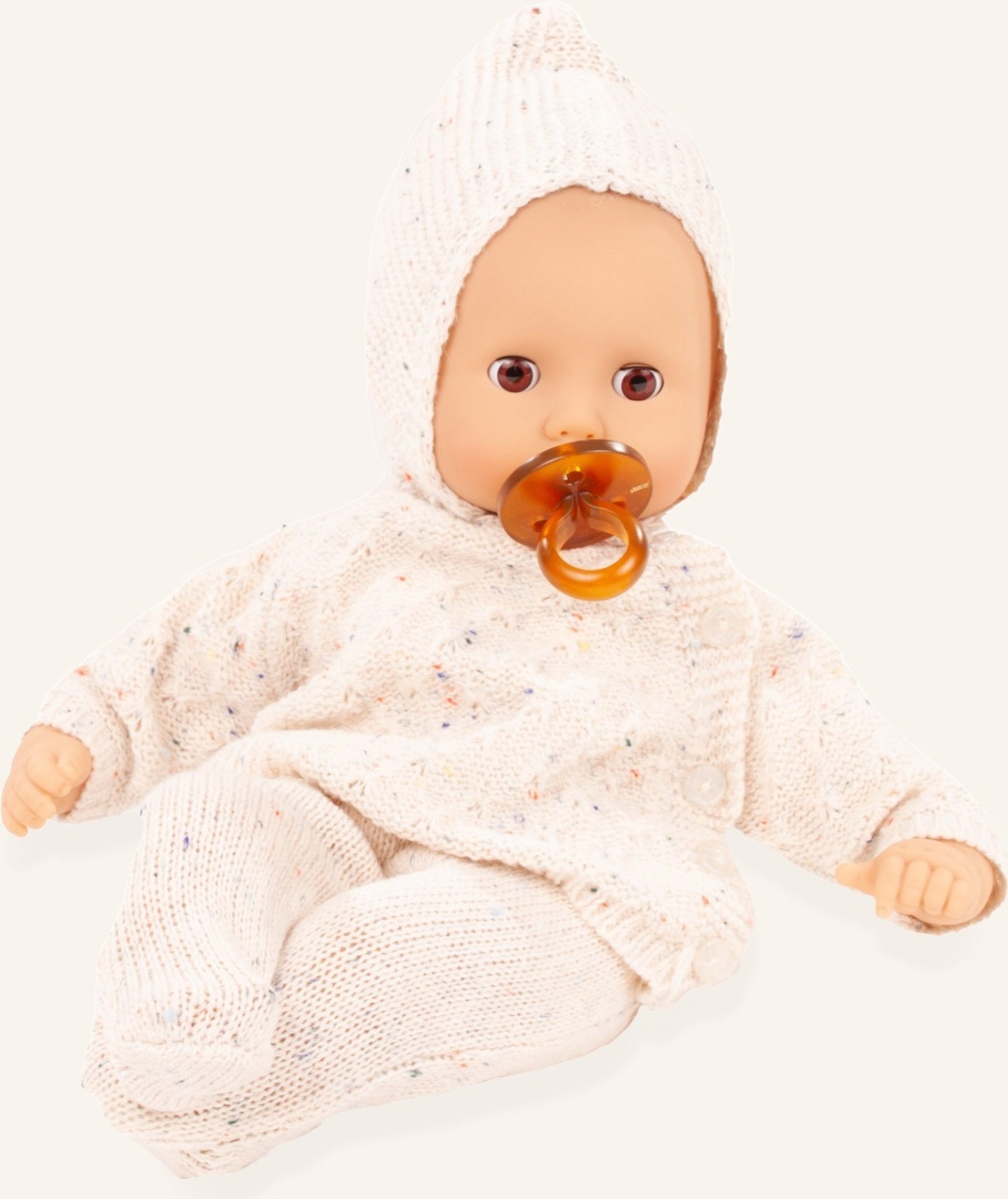 Götz Babypuppe Alles Strick Muffin Baby beige