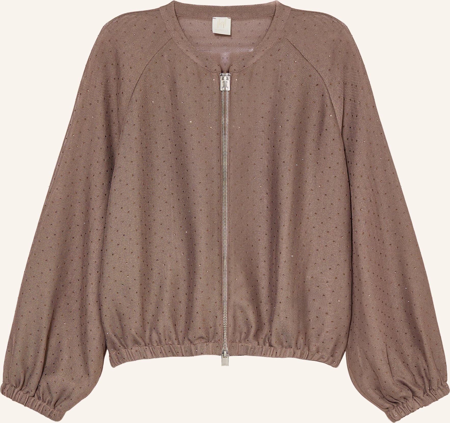 Marella Blouson Mit Schmucksteinen braun