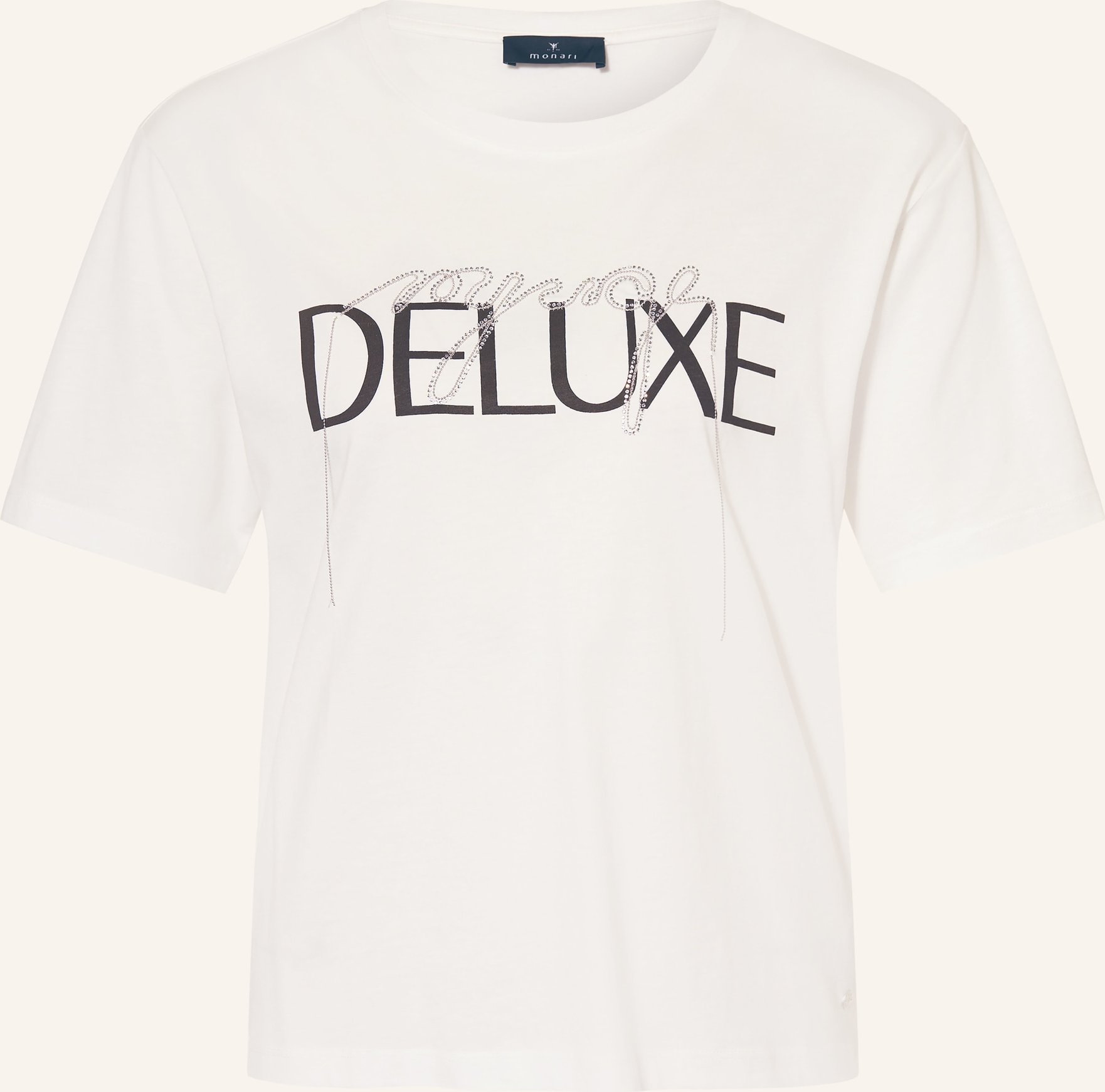 Thumbnail - Monari T-Shirt Mit Schmucksteinen weiss