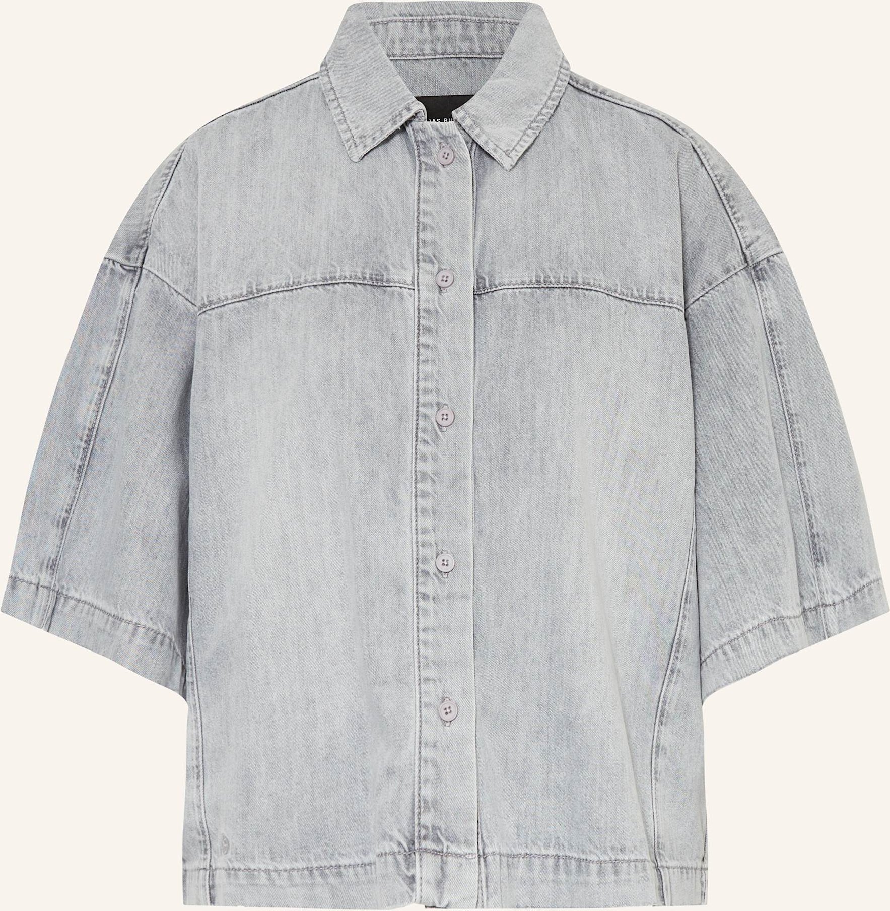 Thumbnail - Elias Rumelis Hemdbluse Hilli In Jeansoptik grau