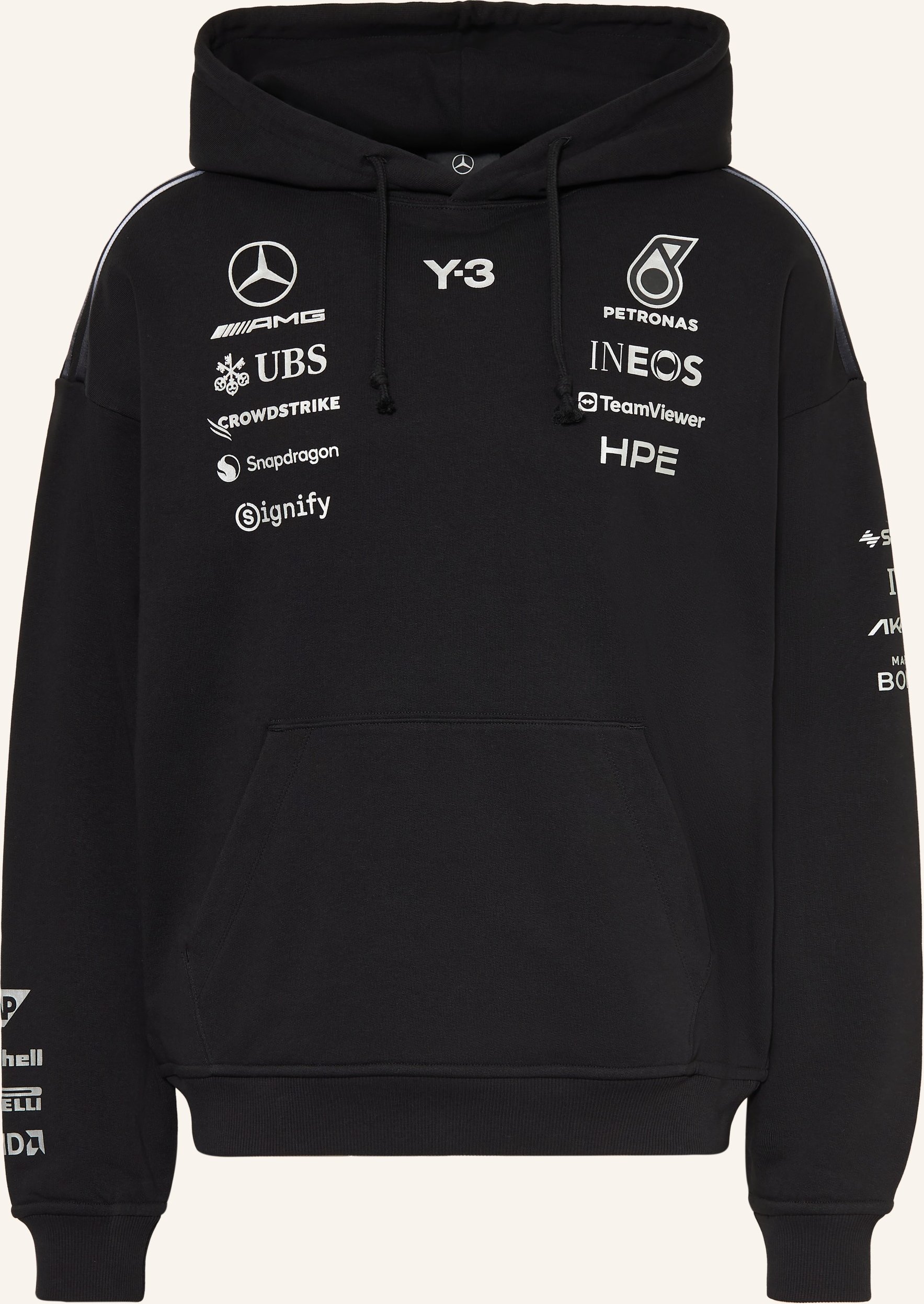 Y-3 Hoodie Mercedes - Amg Petronas Formula One Team schwarz