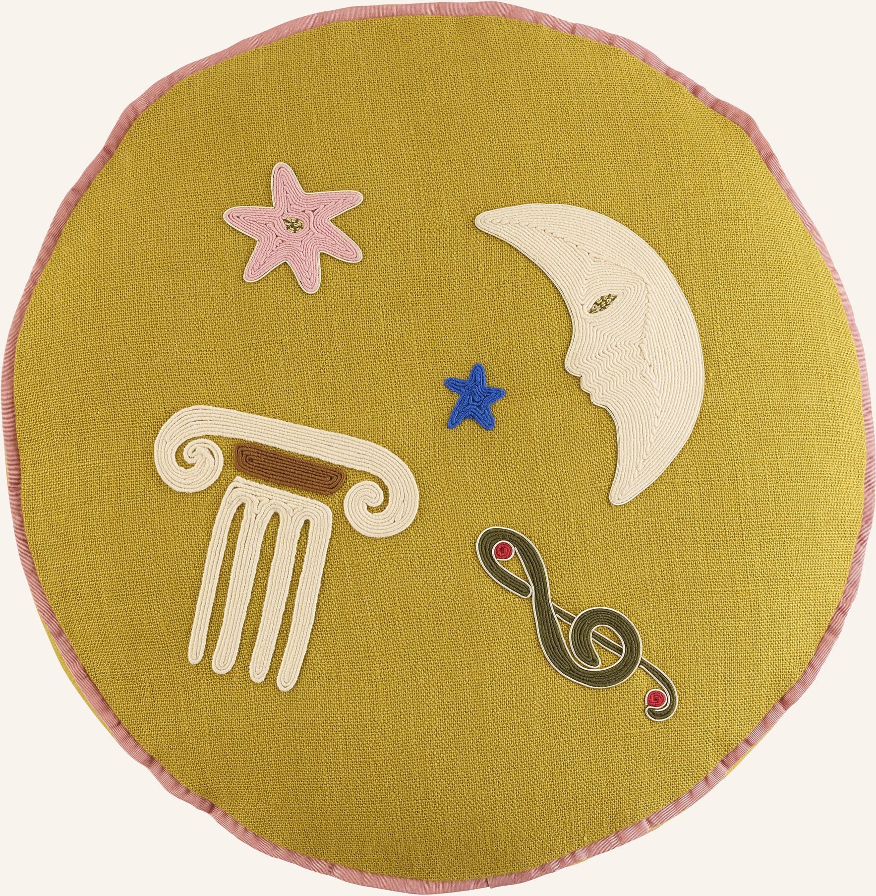 Jonathan Adler Dekokissen Playa Celestial Aus Leinen gelb