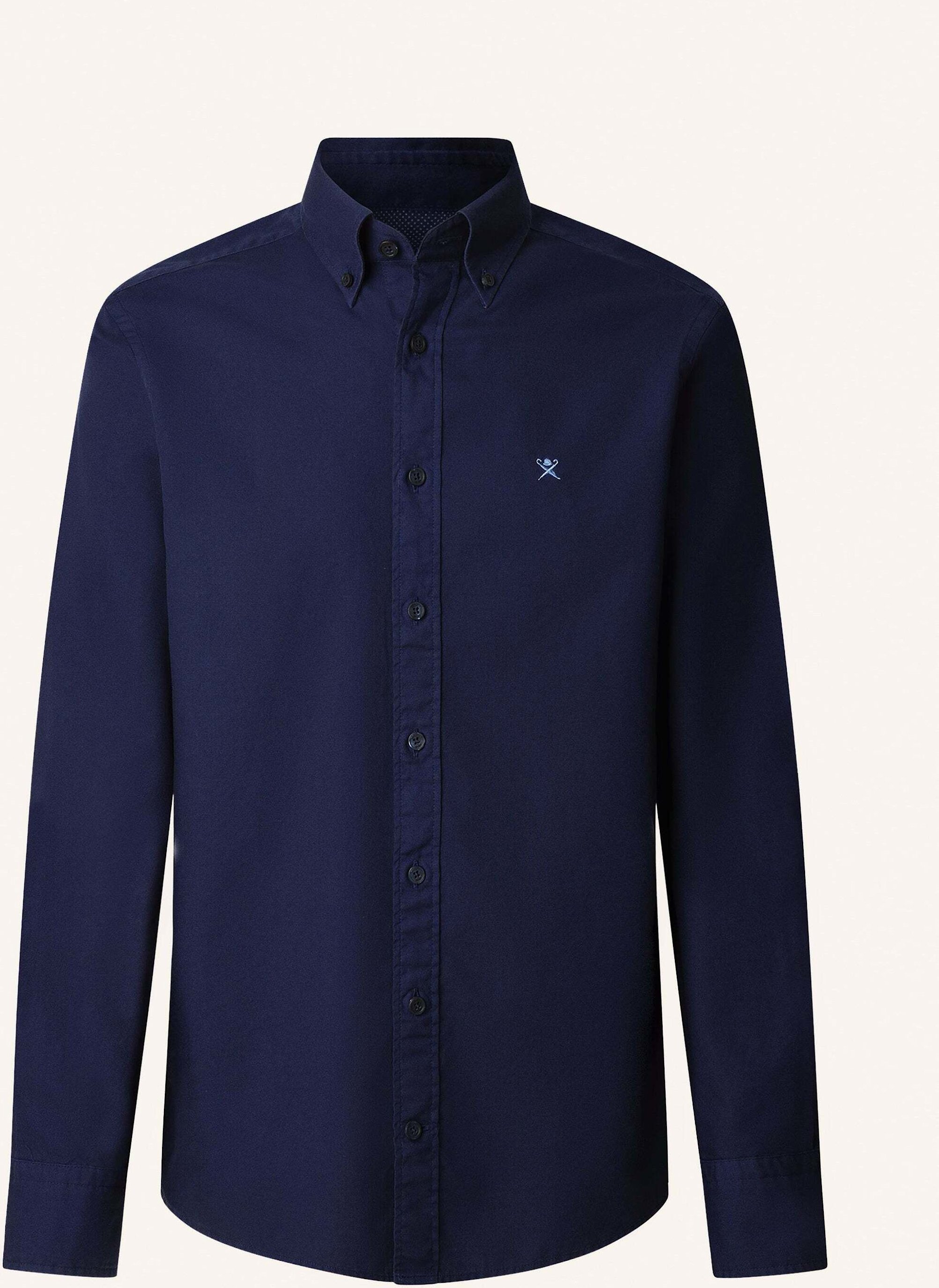 Hackett London Freizeithemd Ess Gmt Dyed Oxford blau