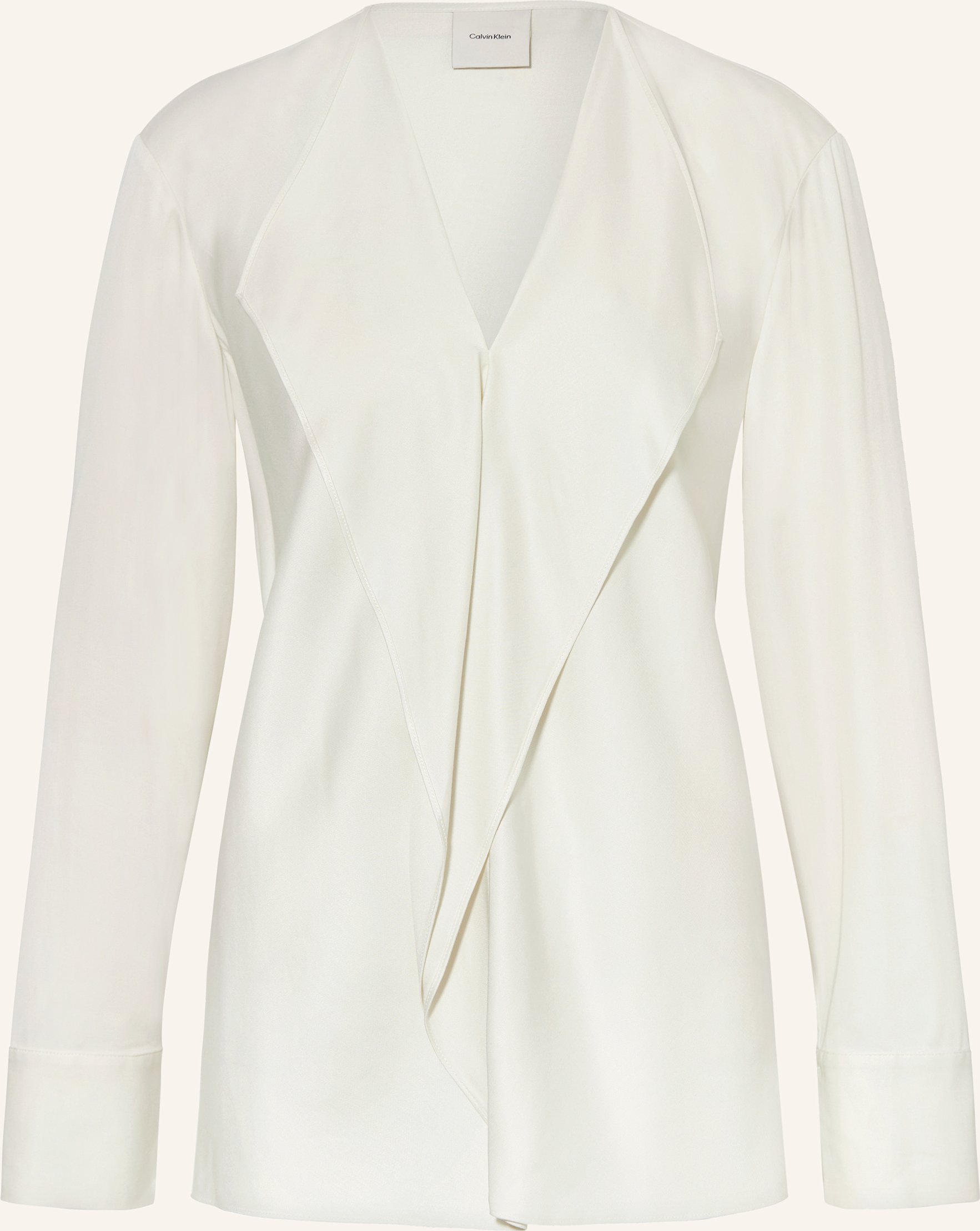 Calvin Klein Blusenshirt Aus Satin weiss
