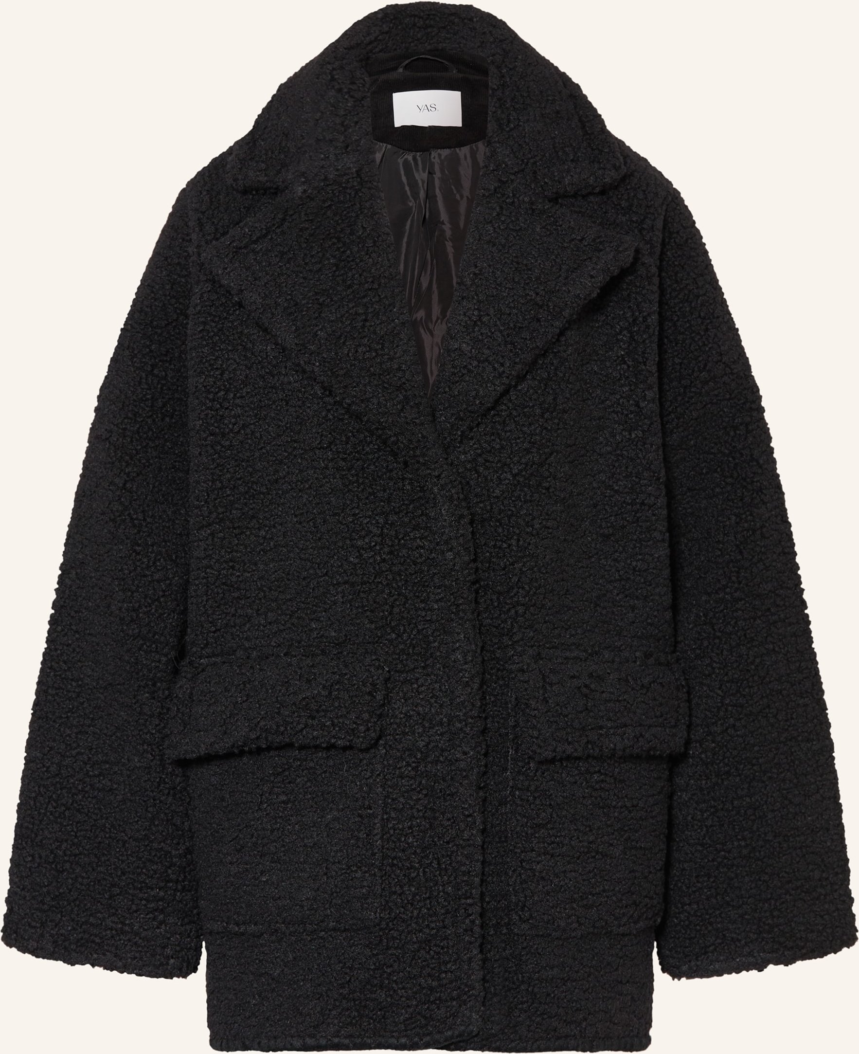 Y.A.S. Teddyfell-Jacke schwarz