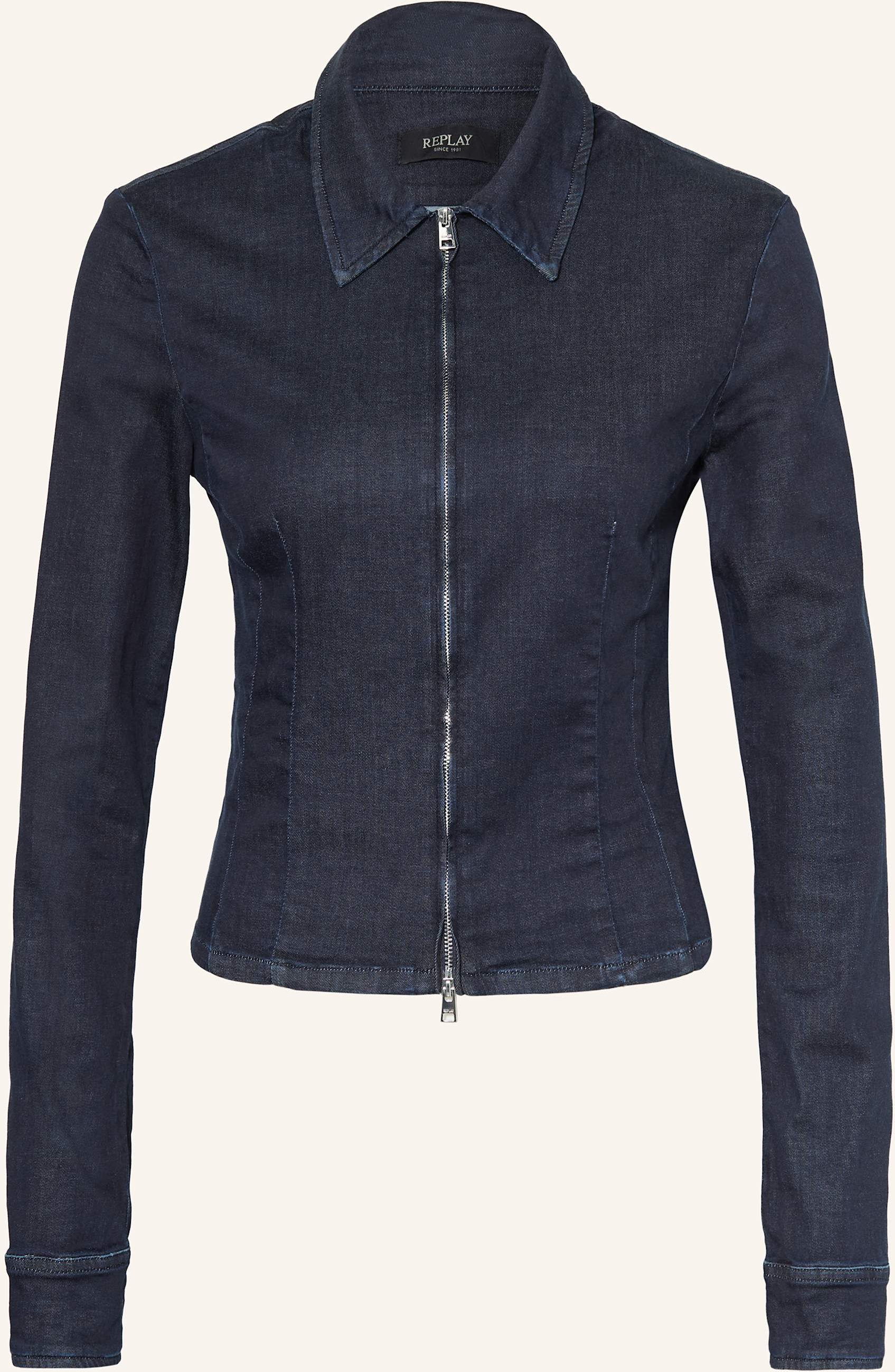 Thumbnail - Replay Jeansbluse blau
