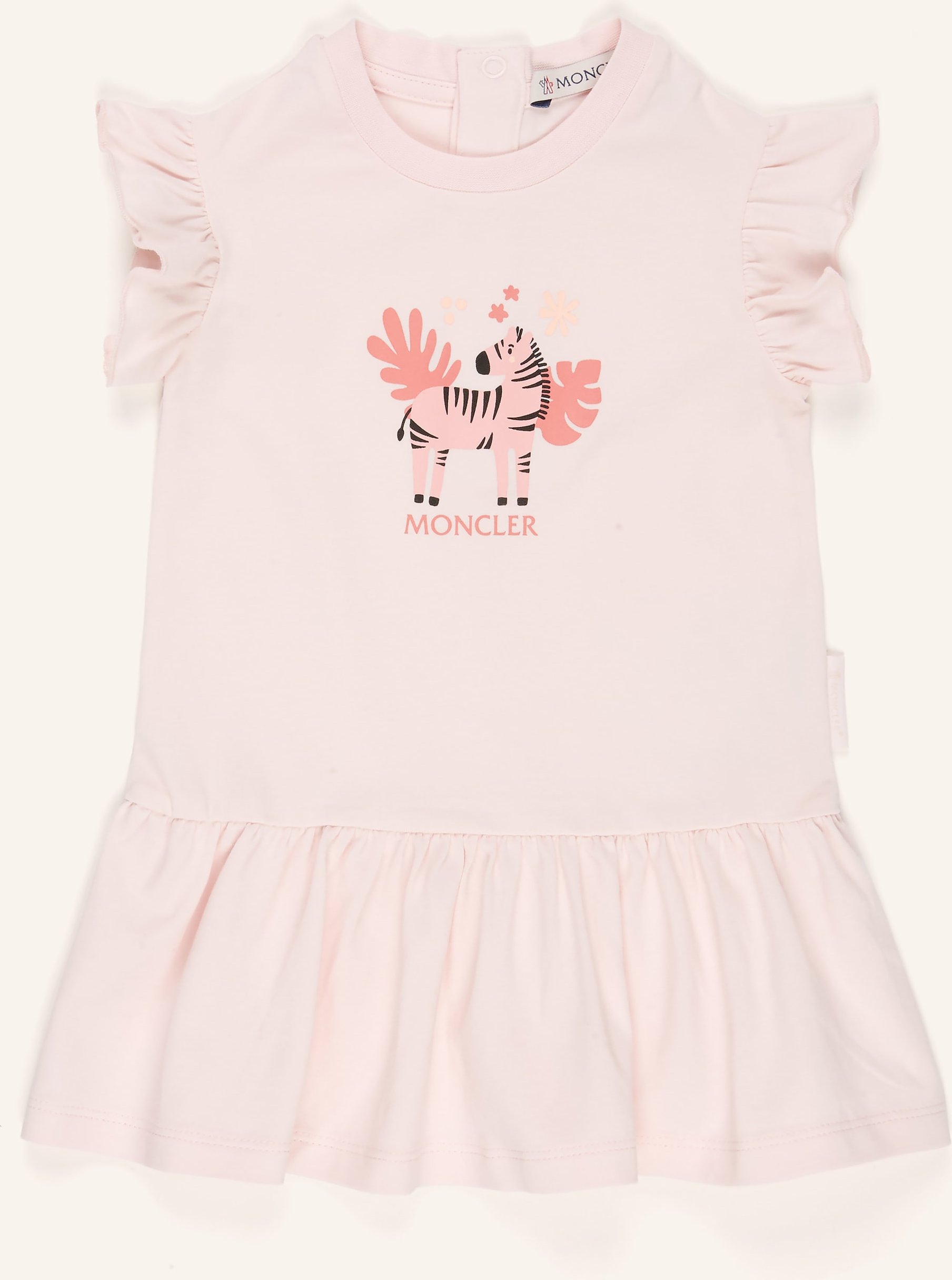 Moncler Enfant Jerseykleid Mit Rüschen rosa