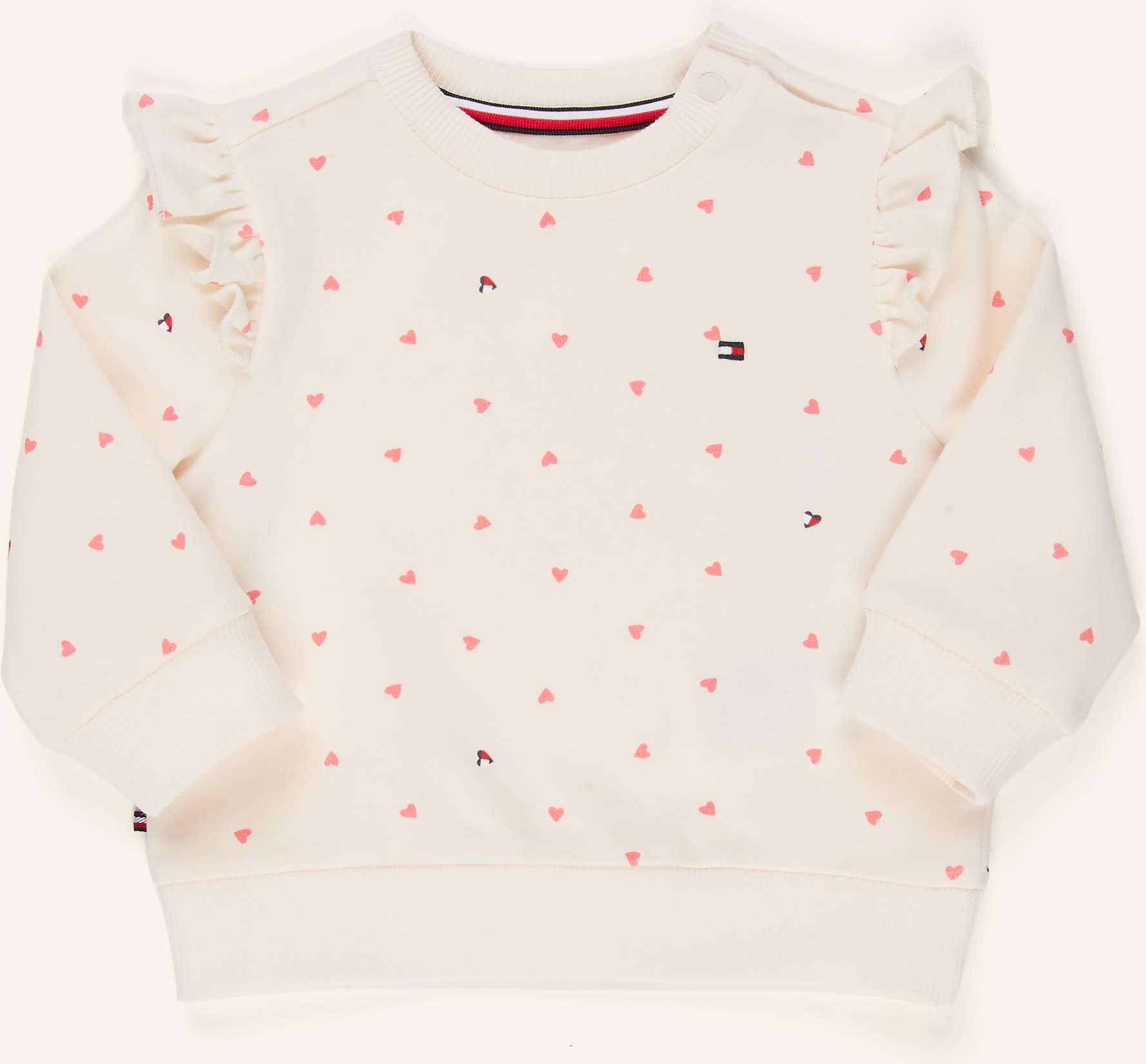 Tommy Hilfiger Sweatshirt Mit Rüschen weiss