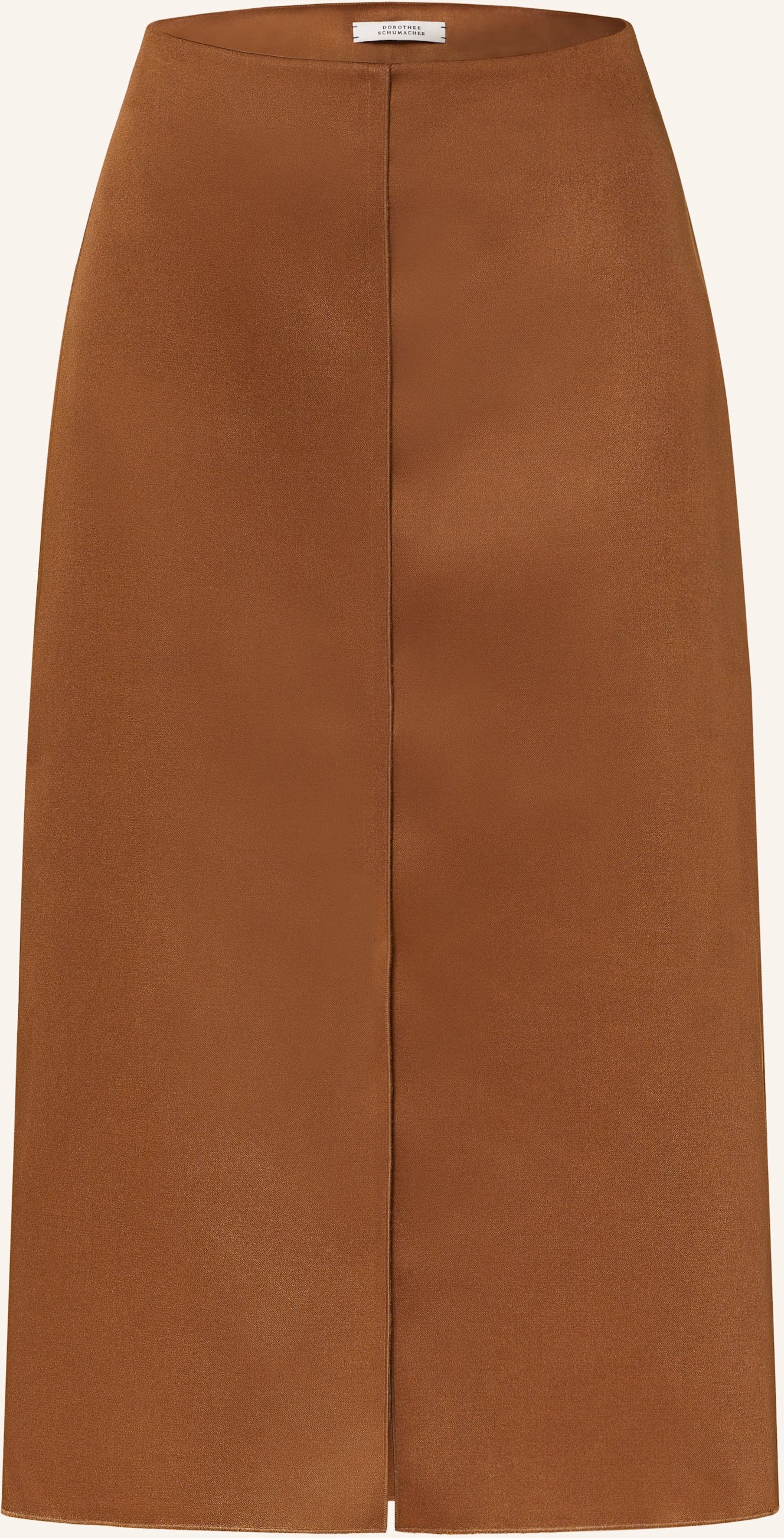 Dorothee Schumacher Satinrock Shiny Statement braun