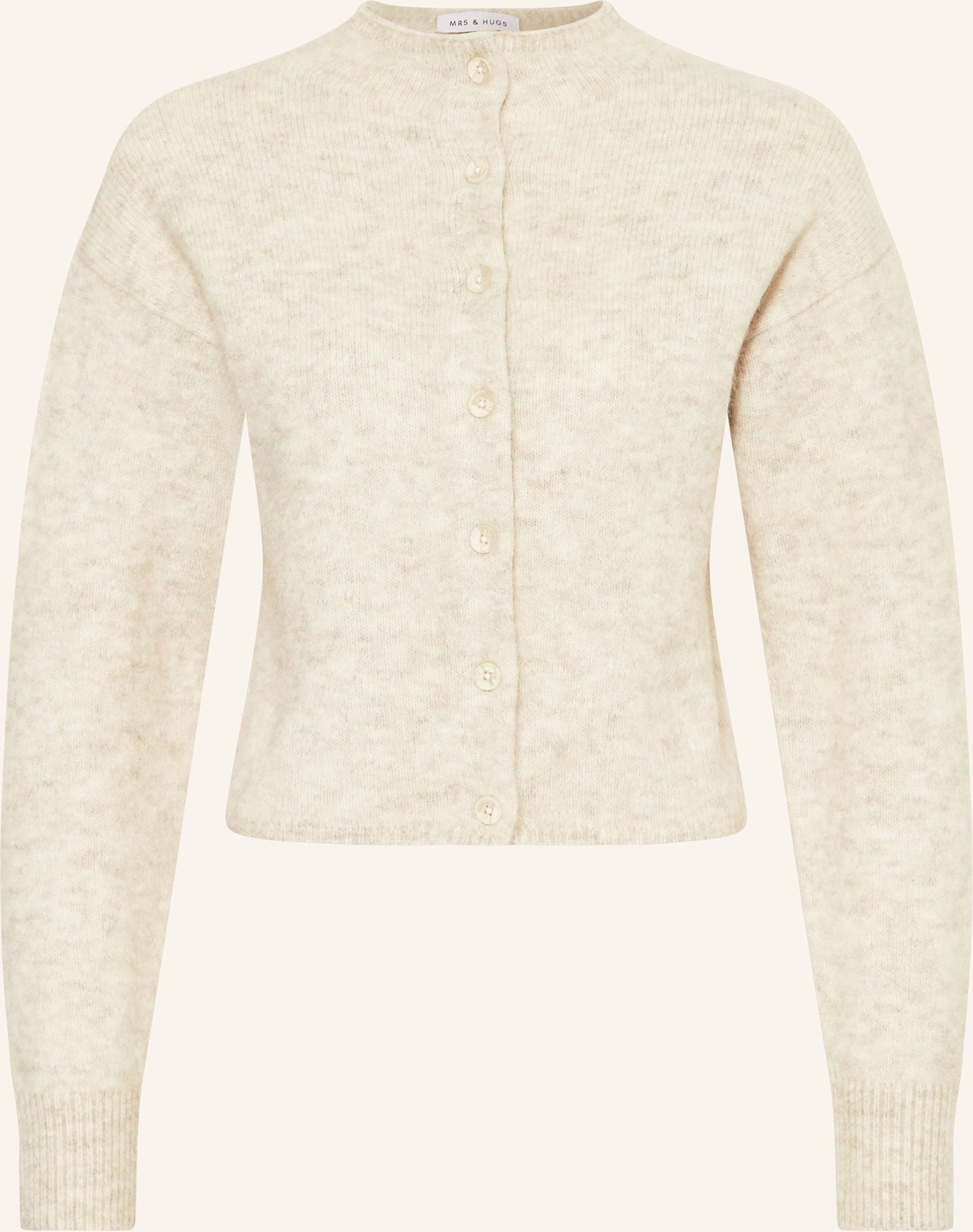 Mrs & Hugs Strickjacke Mit Mohair beige