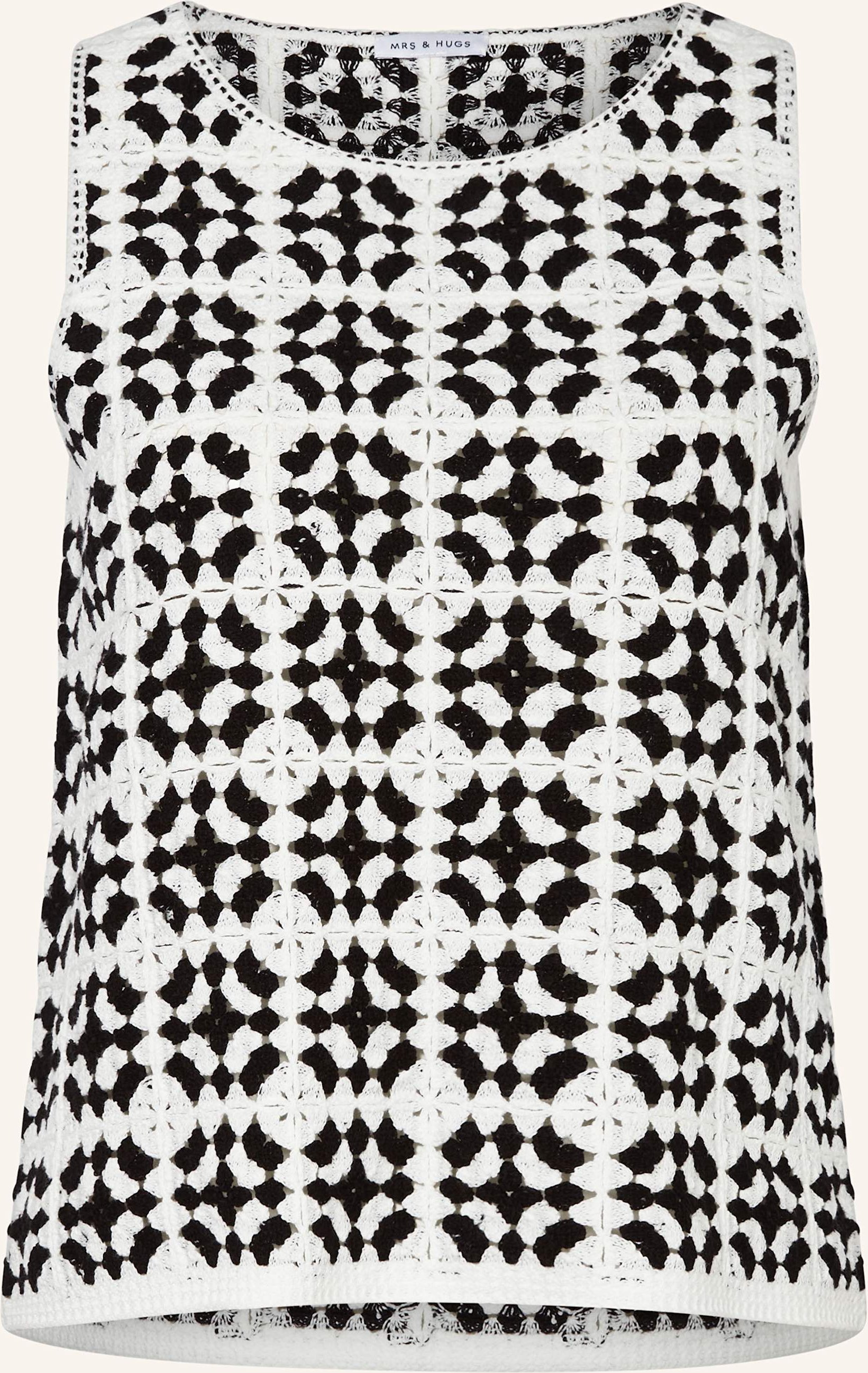Mrs & Hugs Häkeltop schwarz