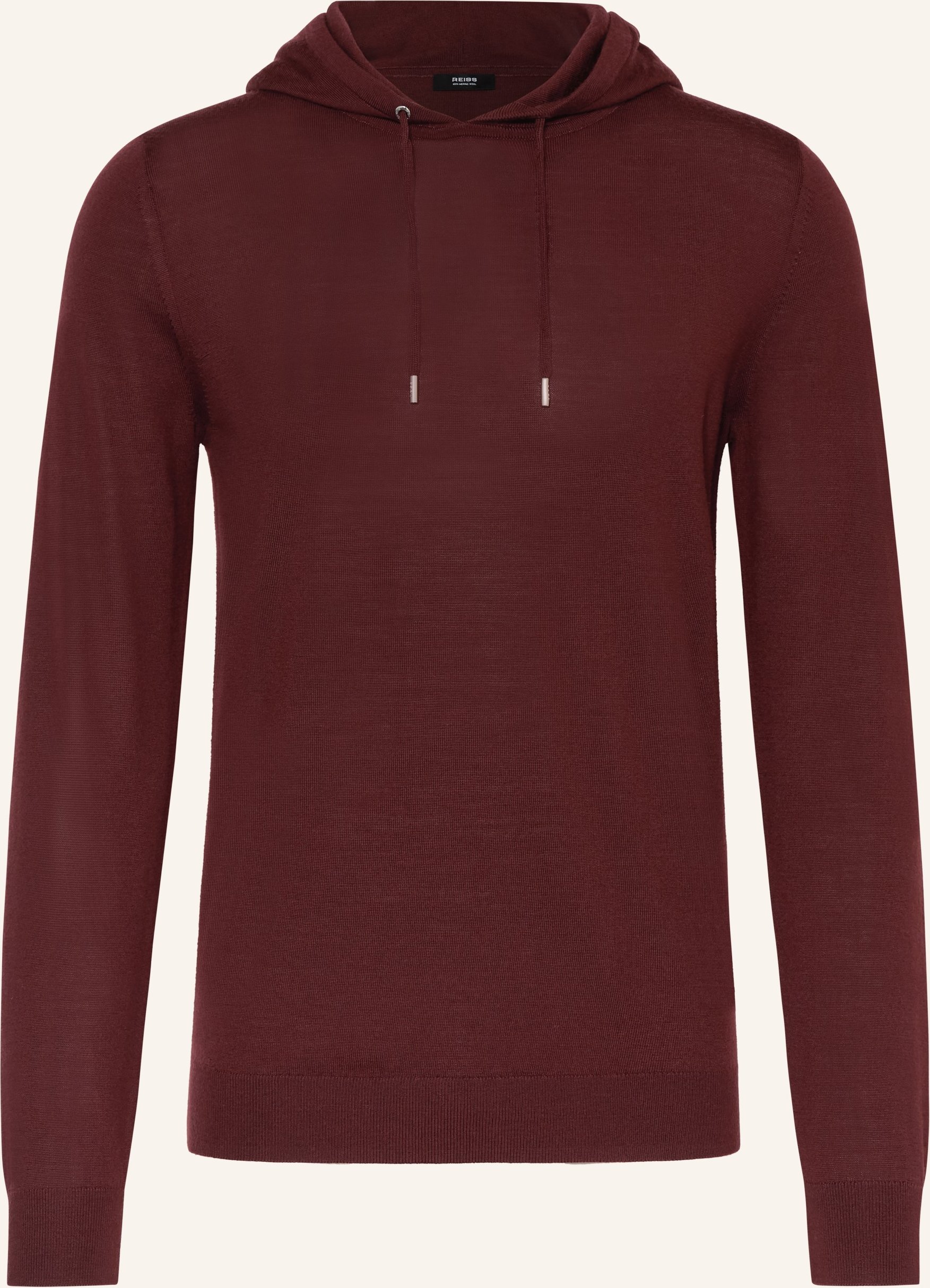 Reiss Strick-Hoodie Holland Aus Merinowolle rot