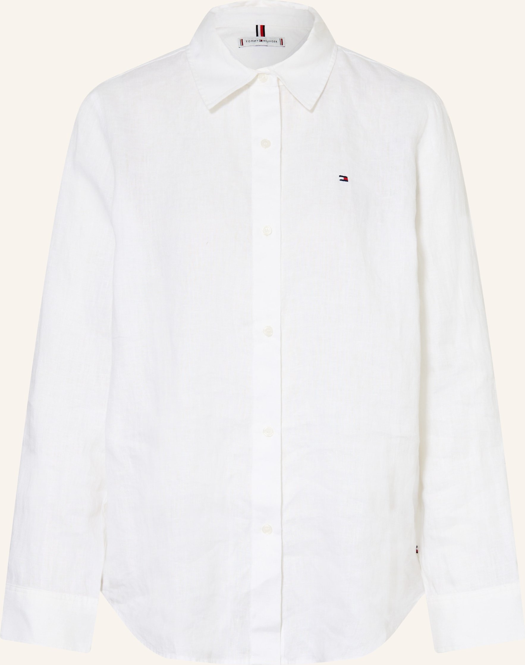 Thumbnail - Tommy Hilfiger Hemdbluse Aus Leinen weiss