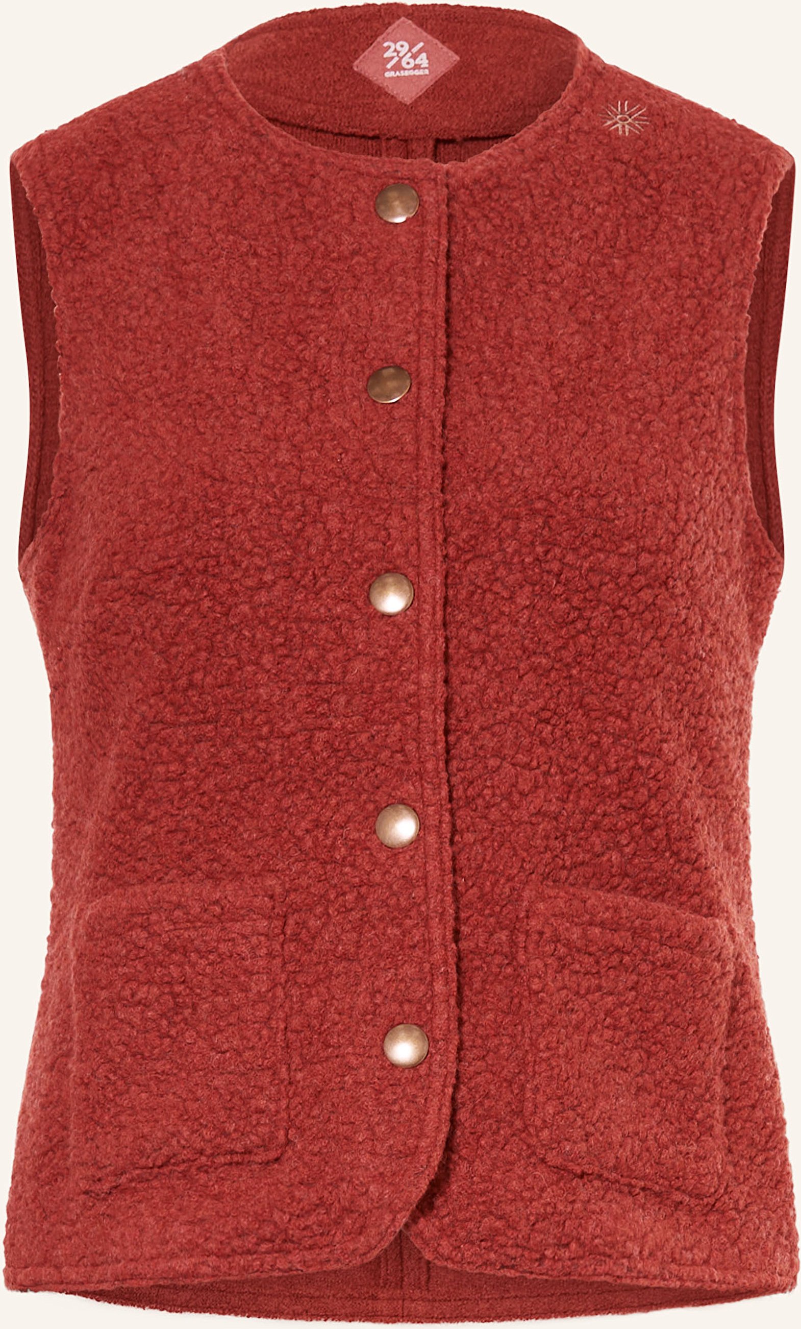 Grasegger Teddyfell-Weste orange